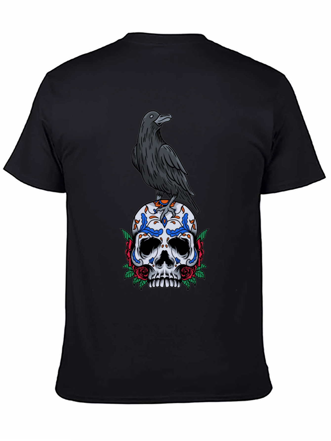 Crow and Skull Graphic T-Shirt
