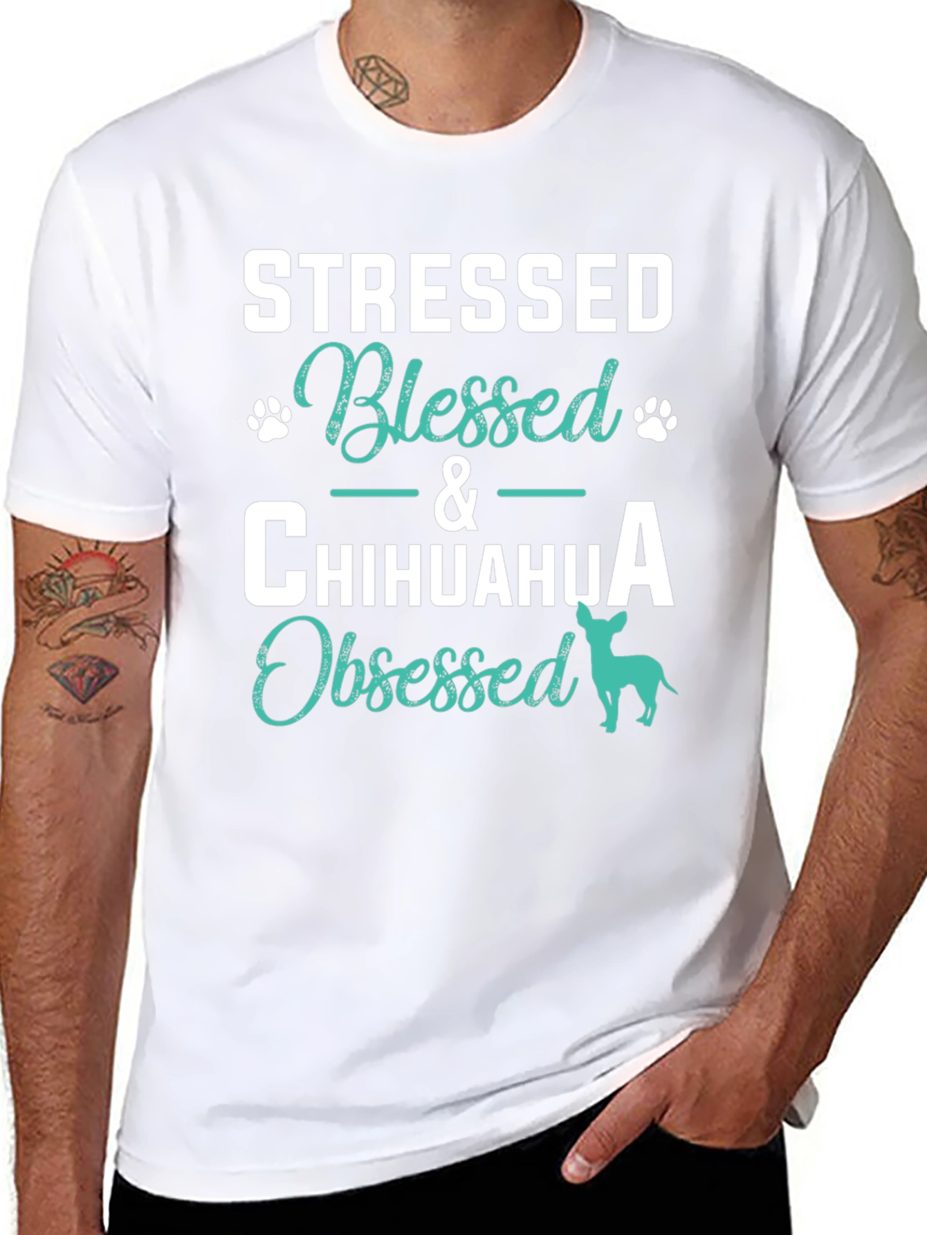 Stressed Blessed Chihuahua Obsessed T-Shirt