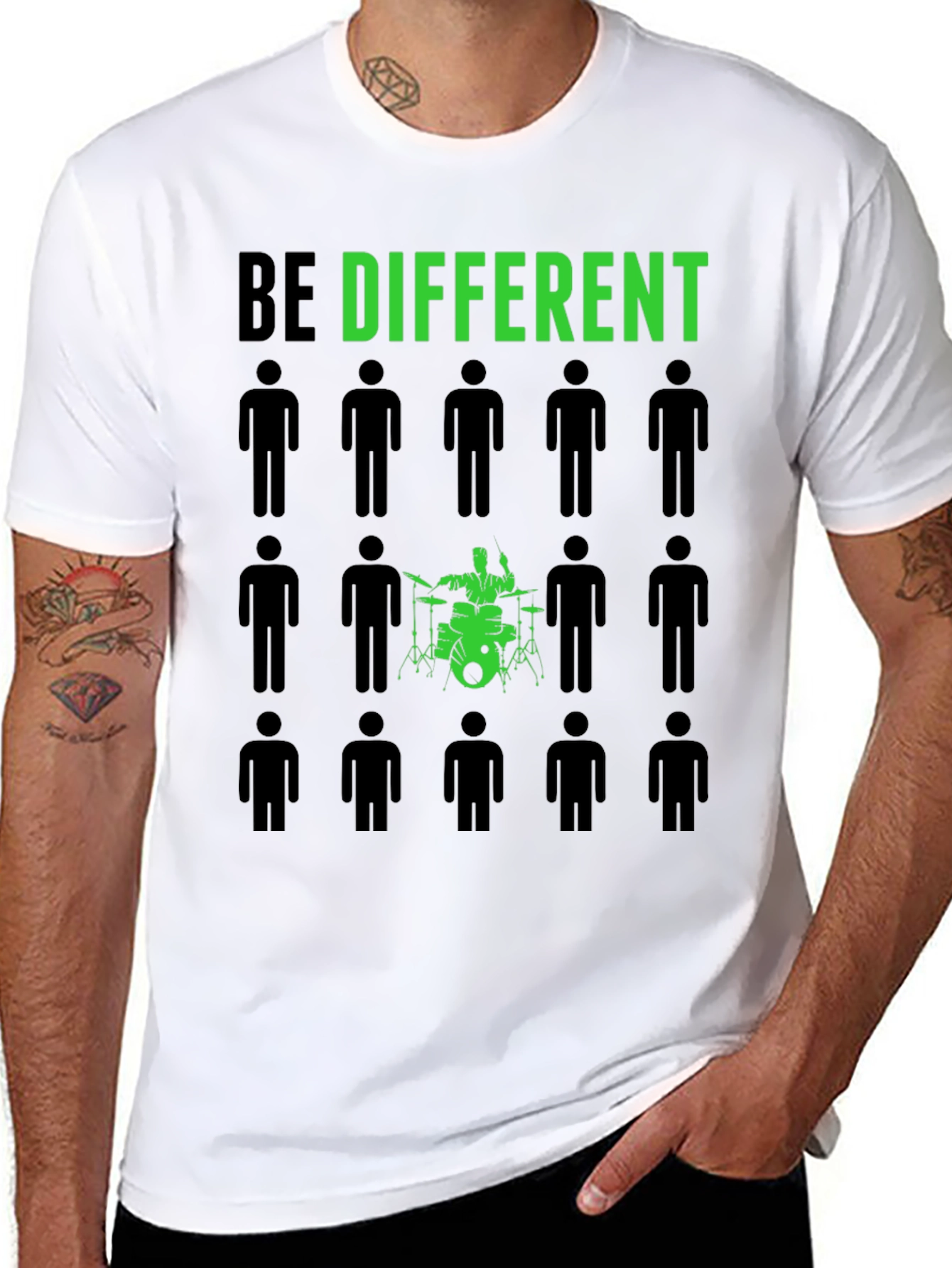 Be Different T-Shirt - Drummer Design