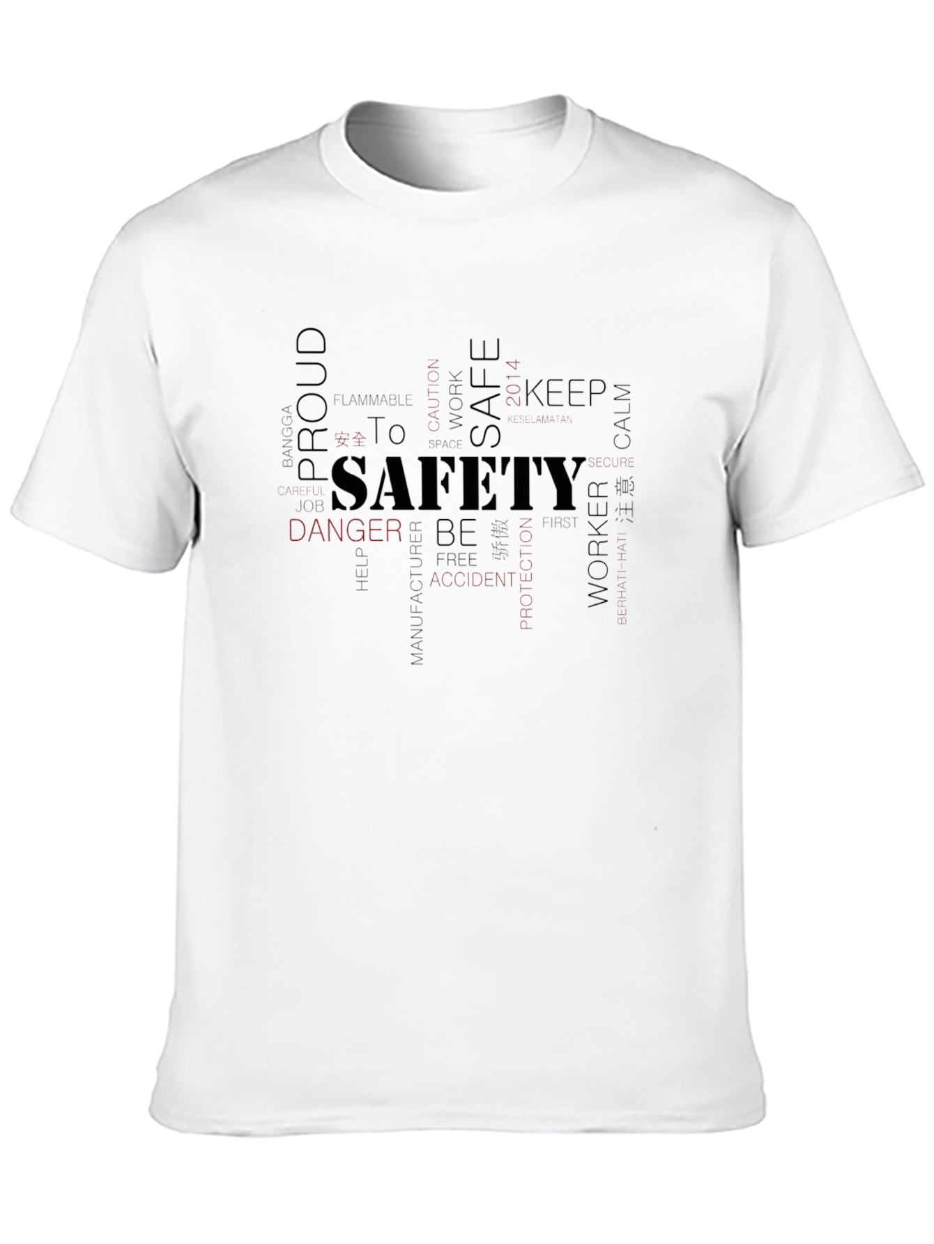 Safety First Word Art Graphic T-Shirt