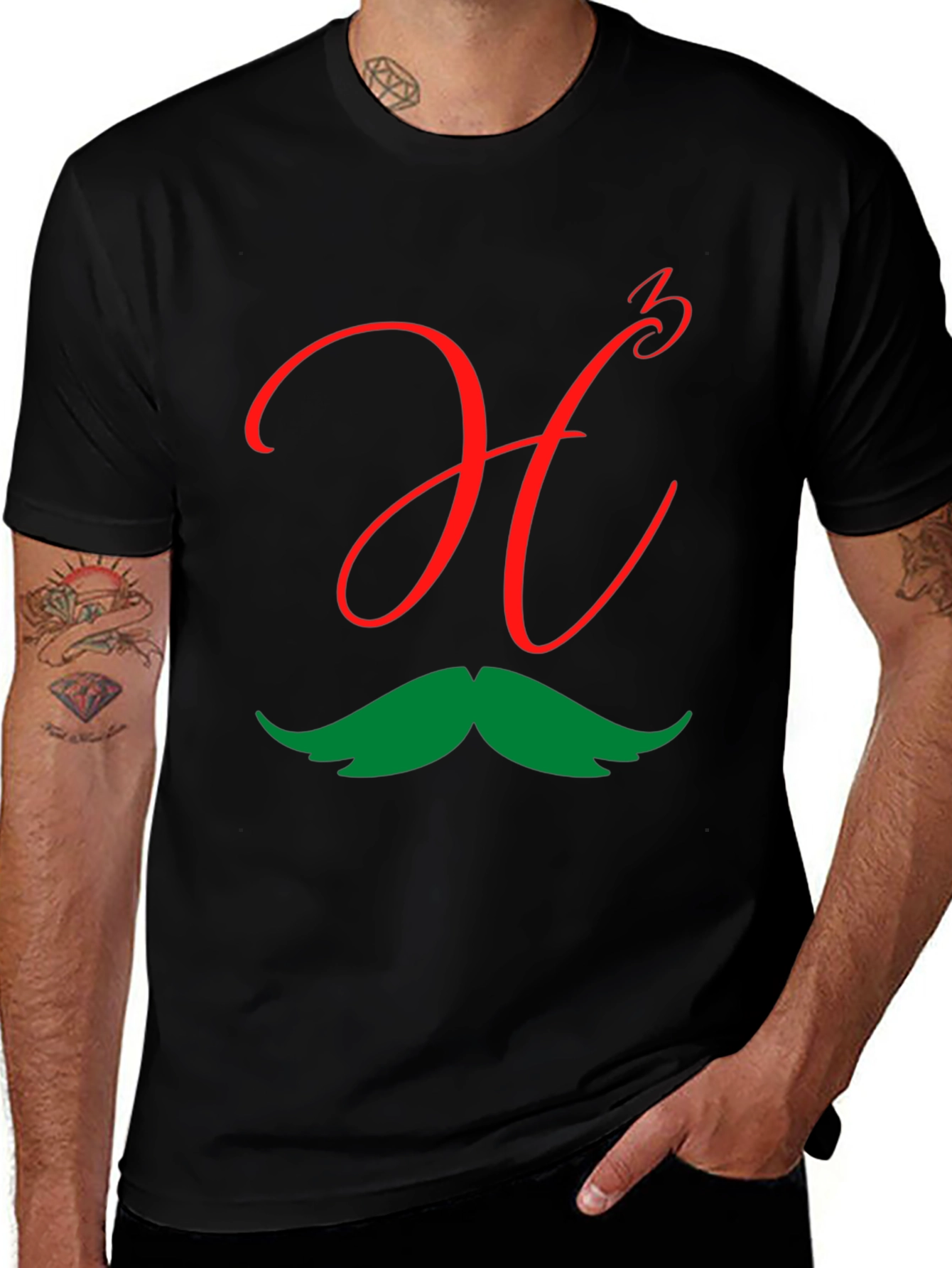 Red Letter H Mustache T-Shirt