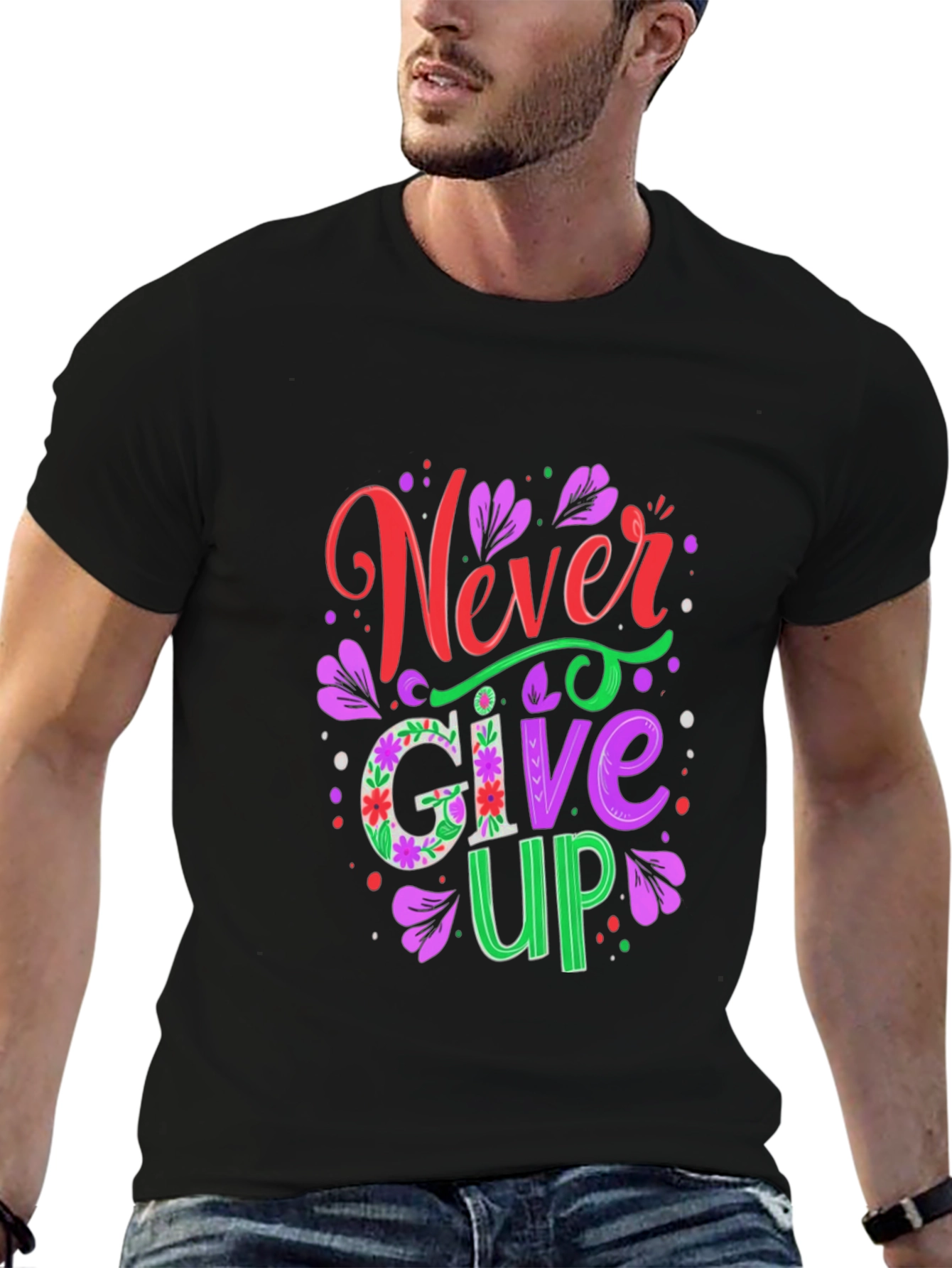 Never Give Up Graphic Tee