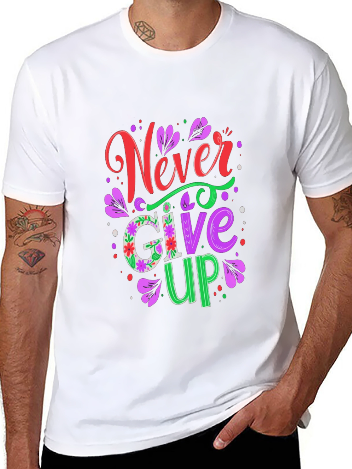 Never Give Up Graphic Tee