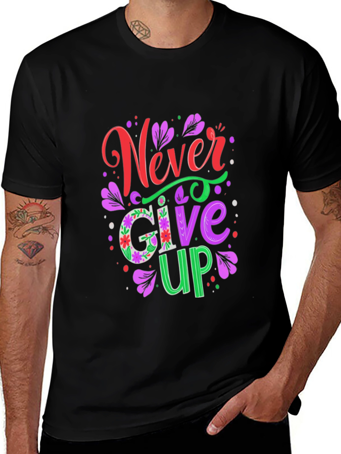 Never Give Up Graphic Tee