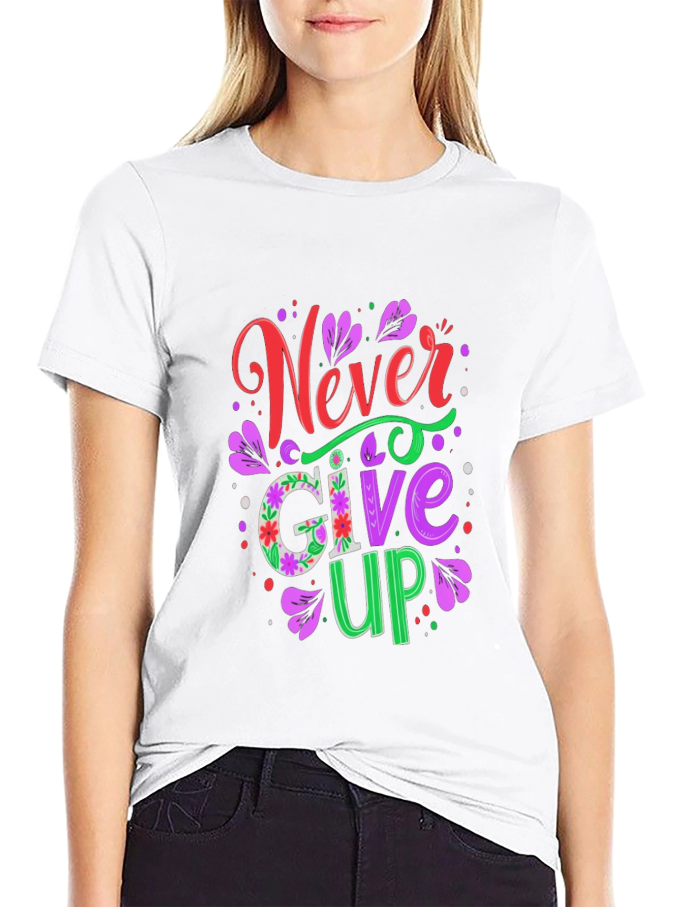 Never Give Up Graphic Tee