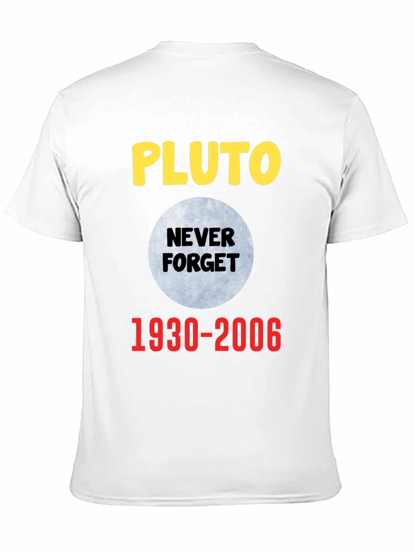 Pluto Never Forget T-Shirt - Black Cotton Tee