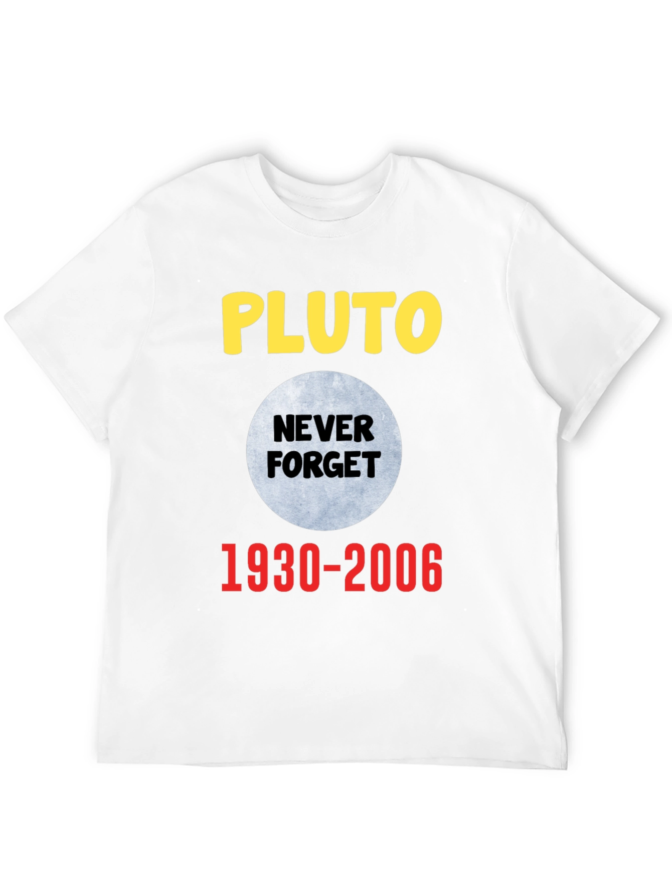 Pluto Never Forget T-Shirt - Black Cotton Tee
