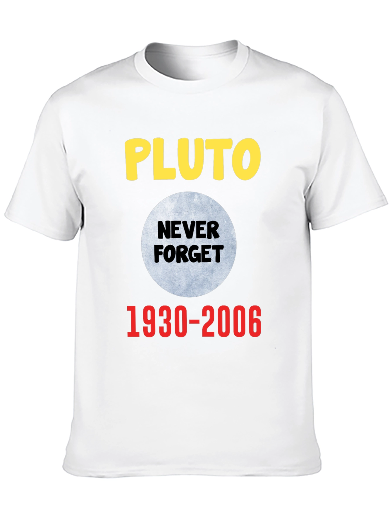 Pluto Never Forget T-Shirt - Black Cotton Tee
