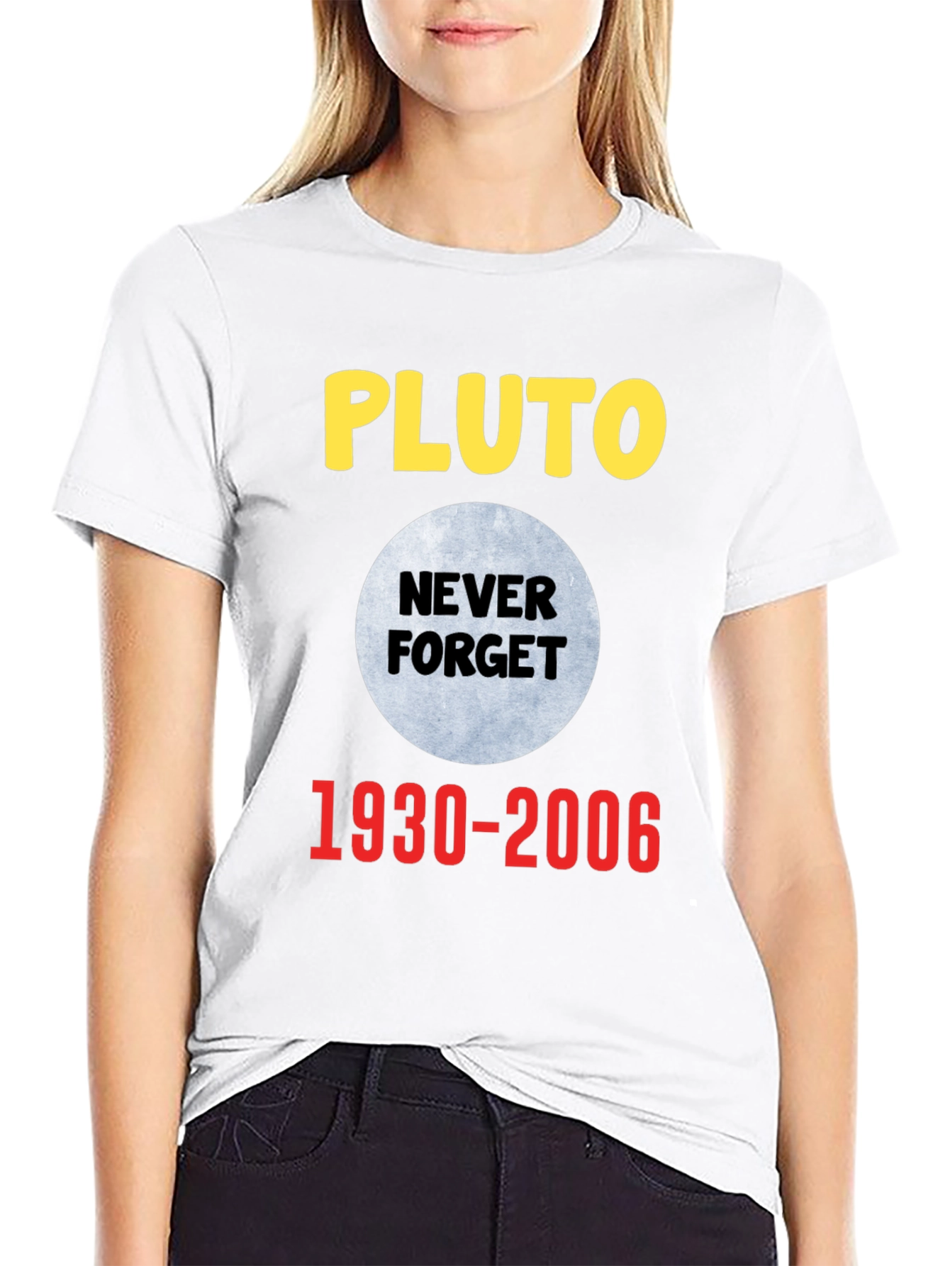 Pluto Never Forget T-Shirt - Black Cotton Tee