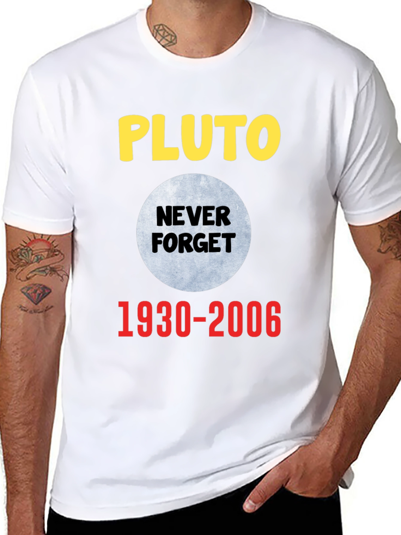 Pluto Never Forget T-Shirt - Black Cotton Tee