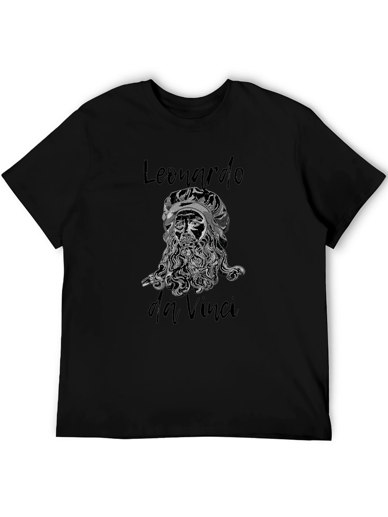 Leonardo Da Vinci Black T-Shirt