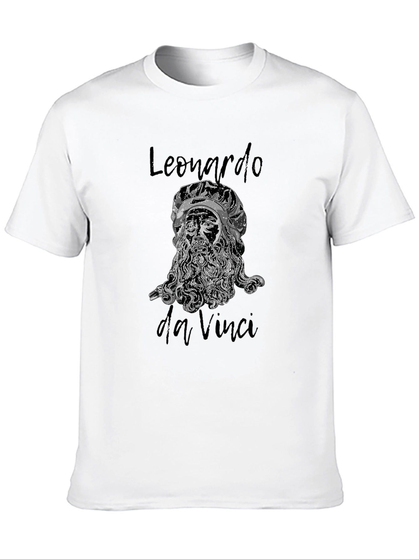 Leonardo Da Vinci Black T-Shirt