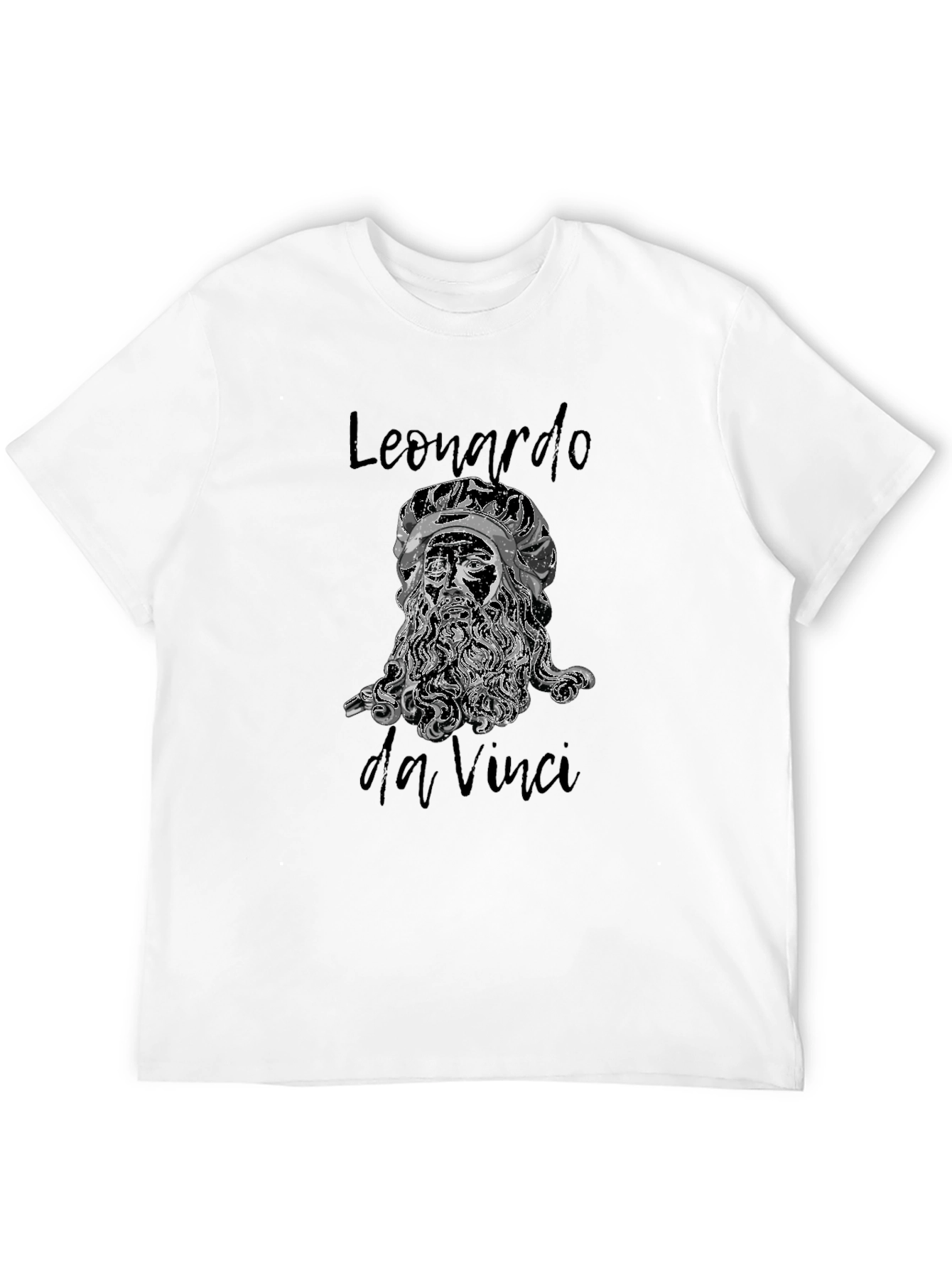 Leonardo Da Vinci Black T-Shirt