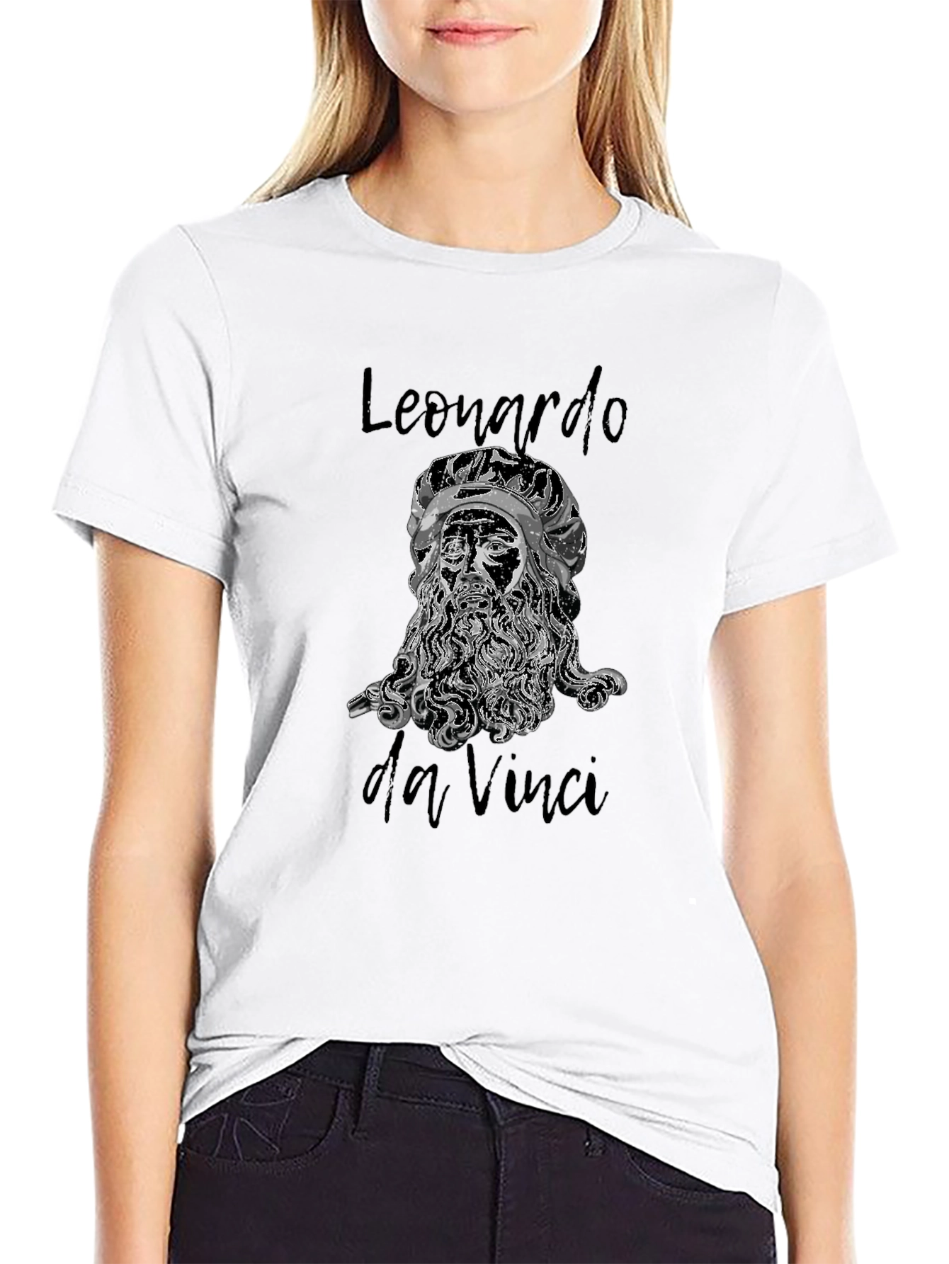 Leonardo Da Vinci Black T-Shirt