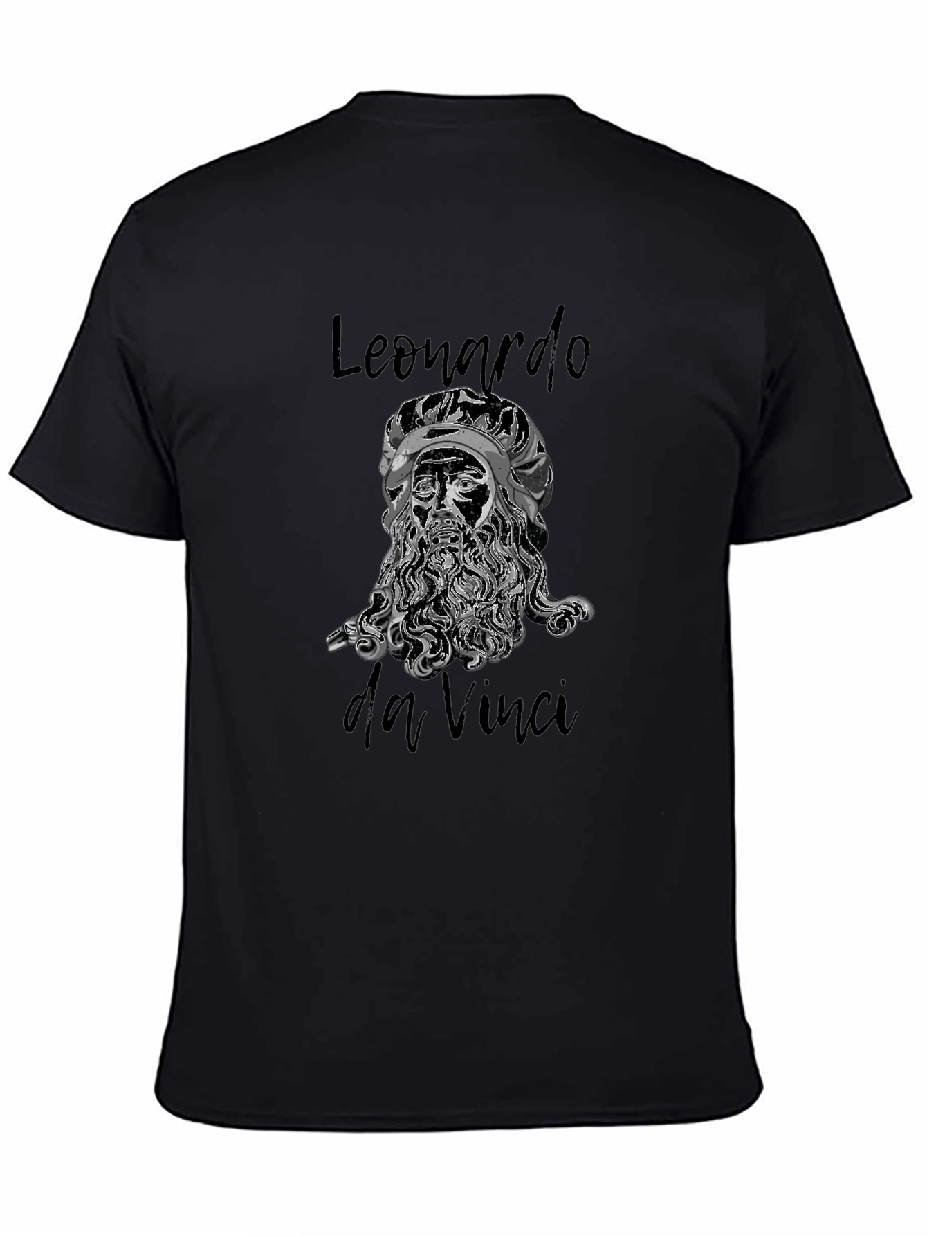 Leonardo Da Vinci Black T-Shirt