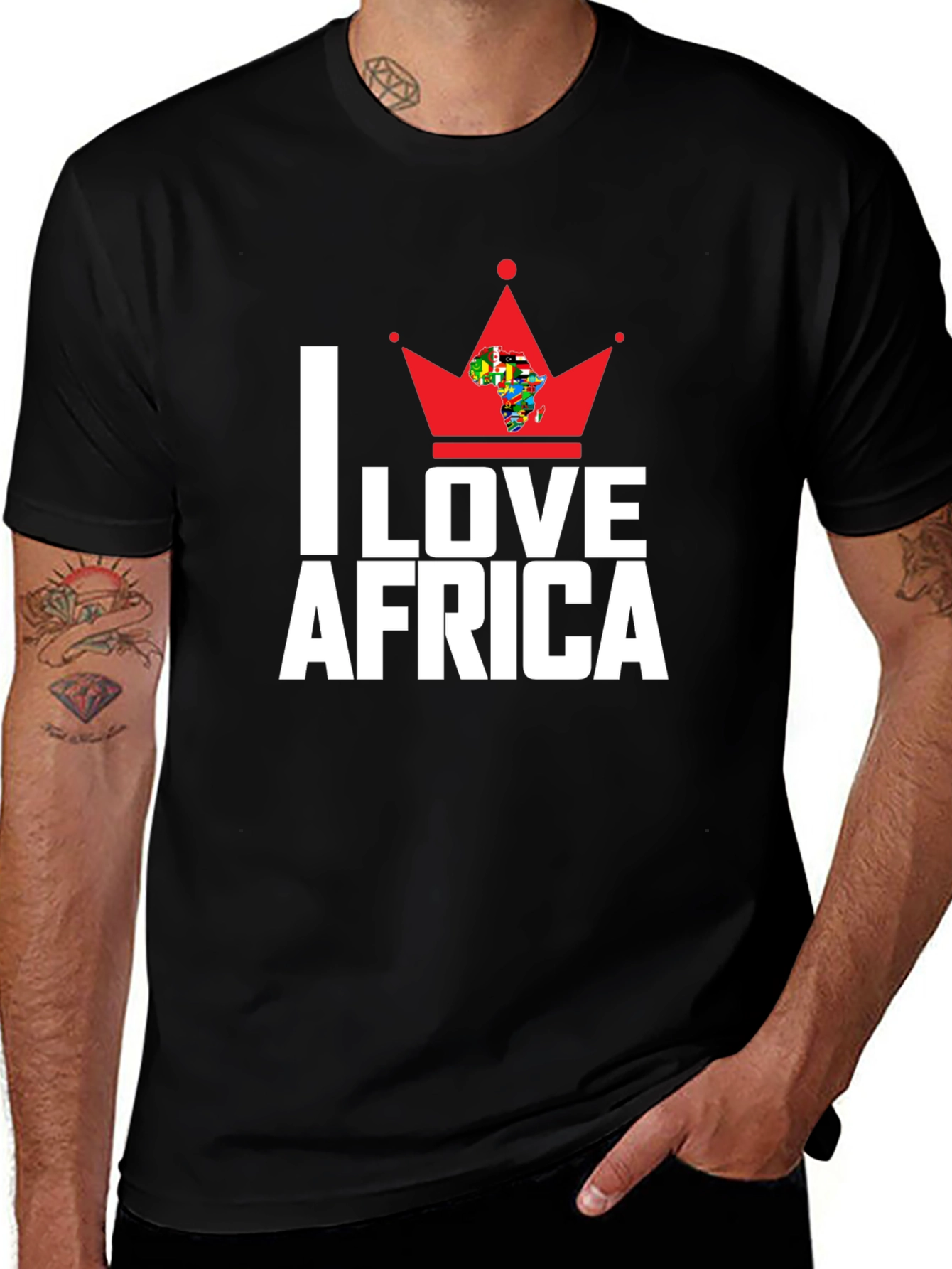 I Love Africa T-Shirt - Graphic Print