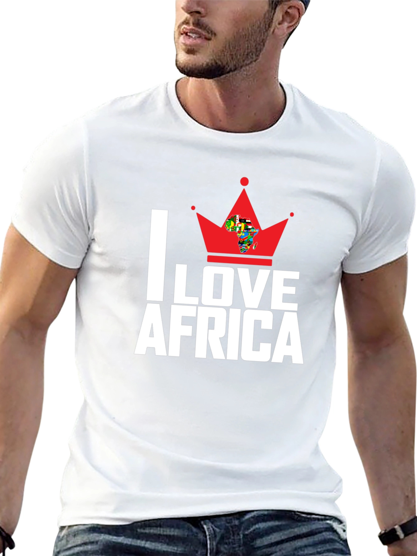 I Love Africa T-Shirt - Graphic Print