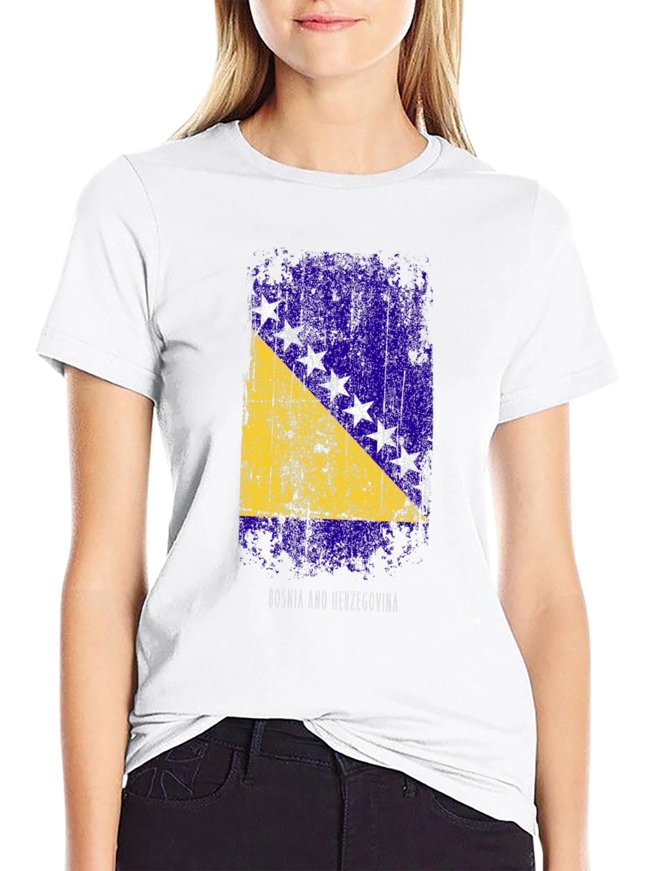 Bosnia & Herzegovina Flag Graphic T-Shirt