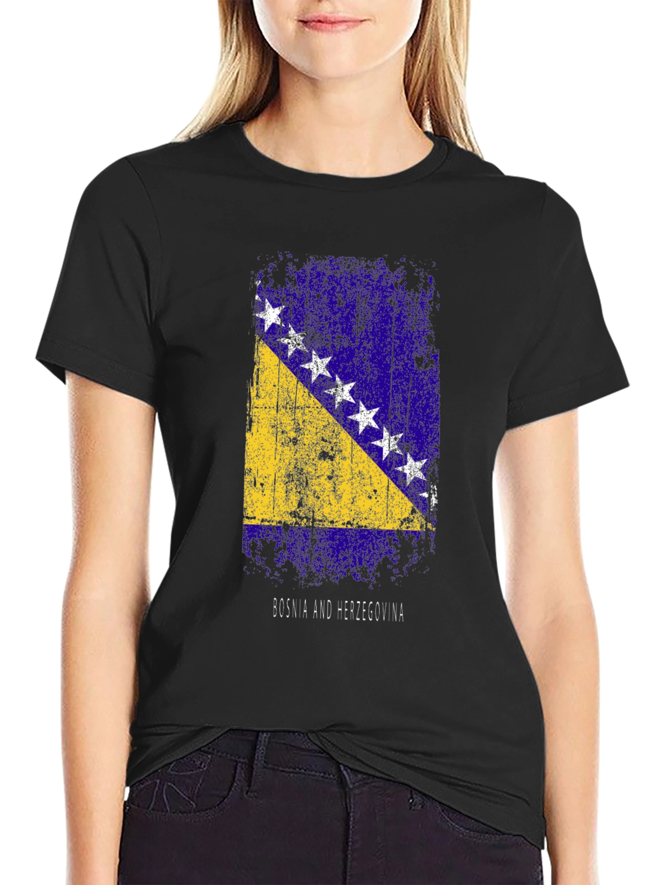 Bosnia & Herzegovina Flag Graphic T-Shirt