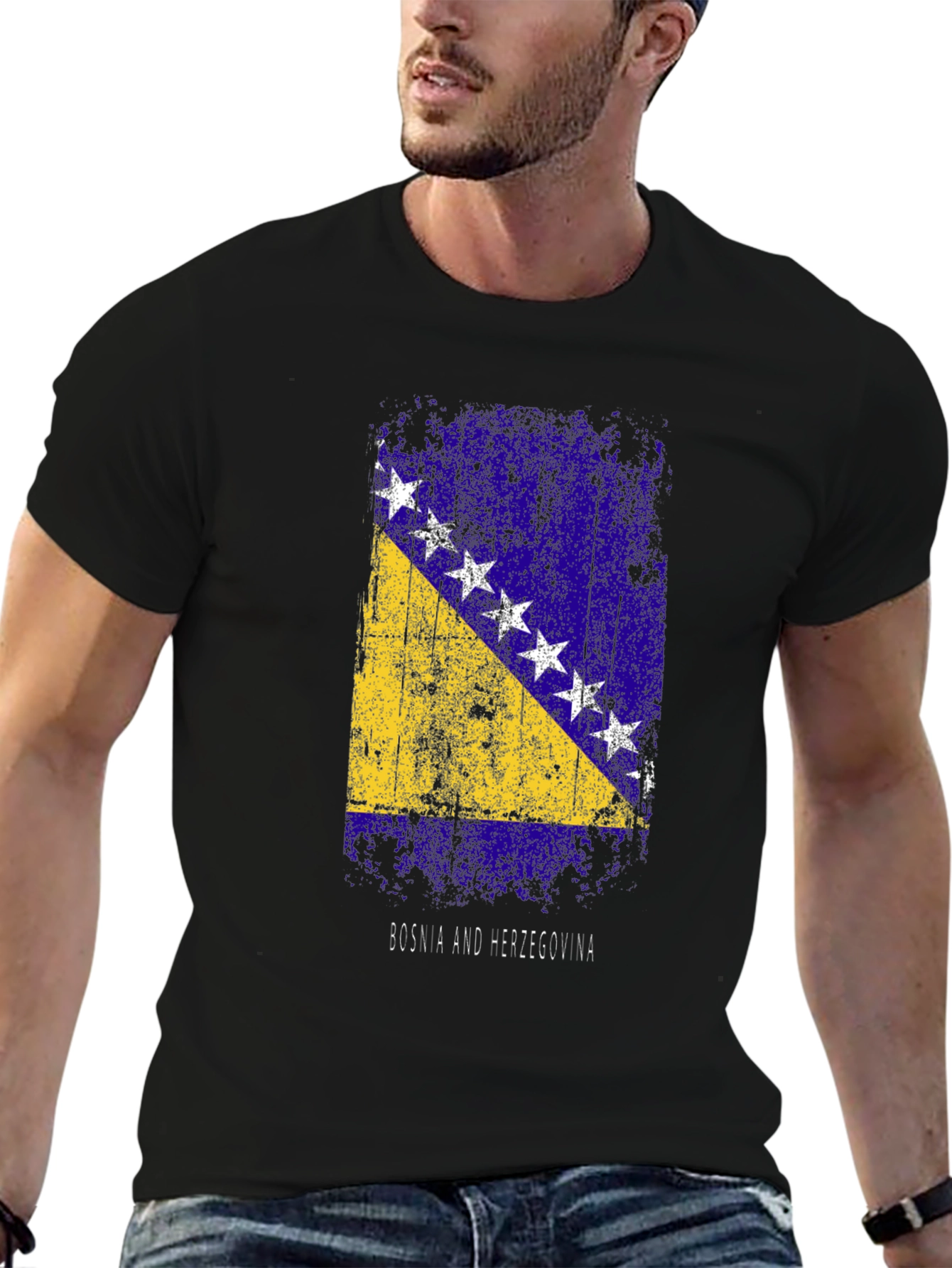 Bosnia & Herzegovina Flag Graphic T-Shirt