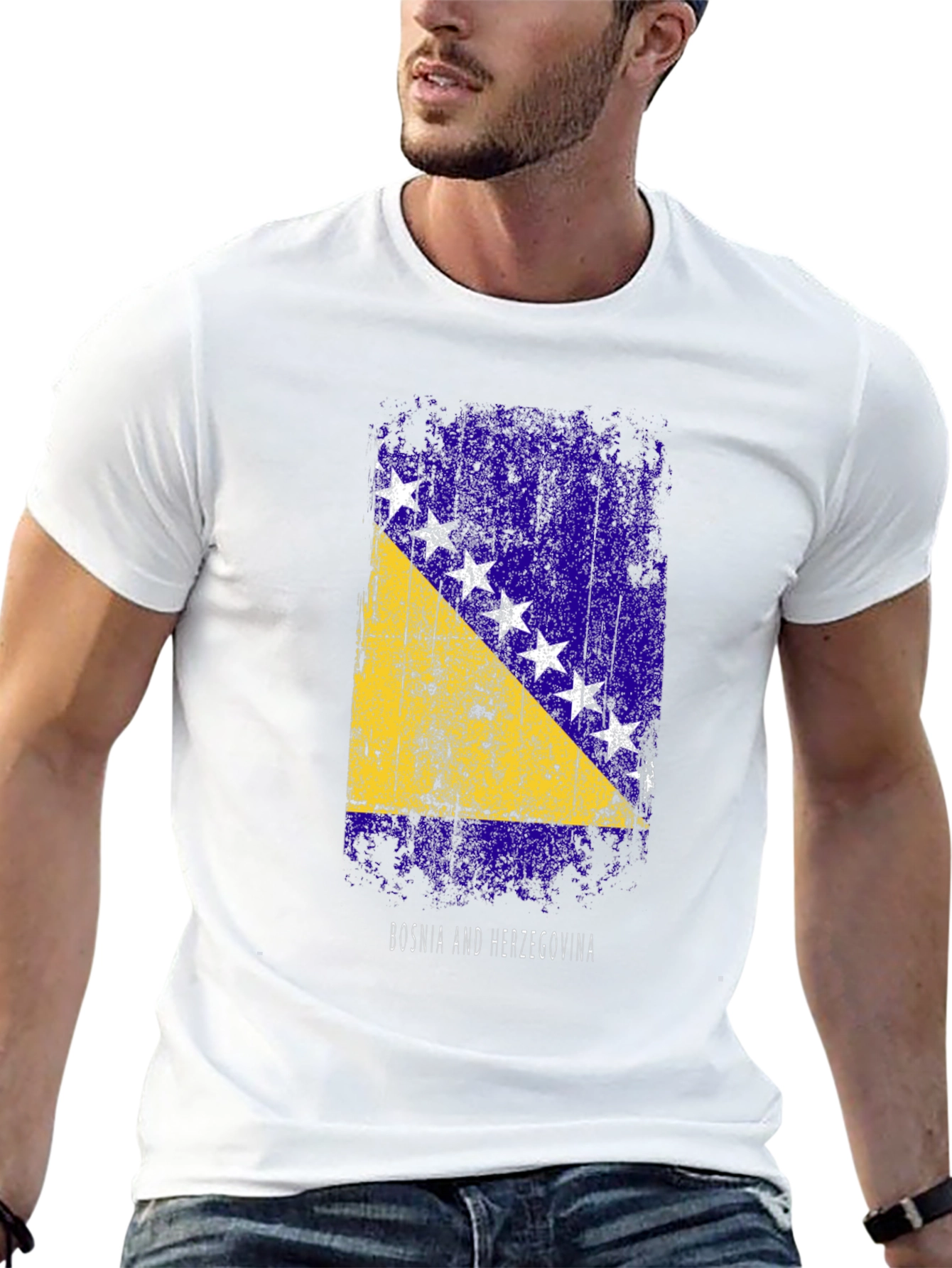 Bosnia & Herzegovina Flag Graphic T-Shirt