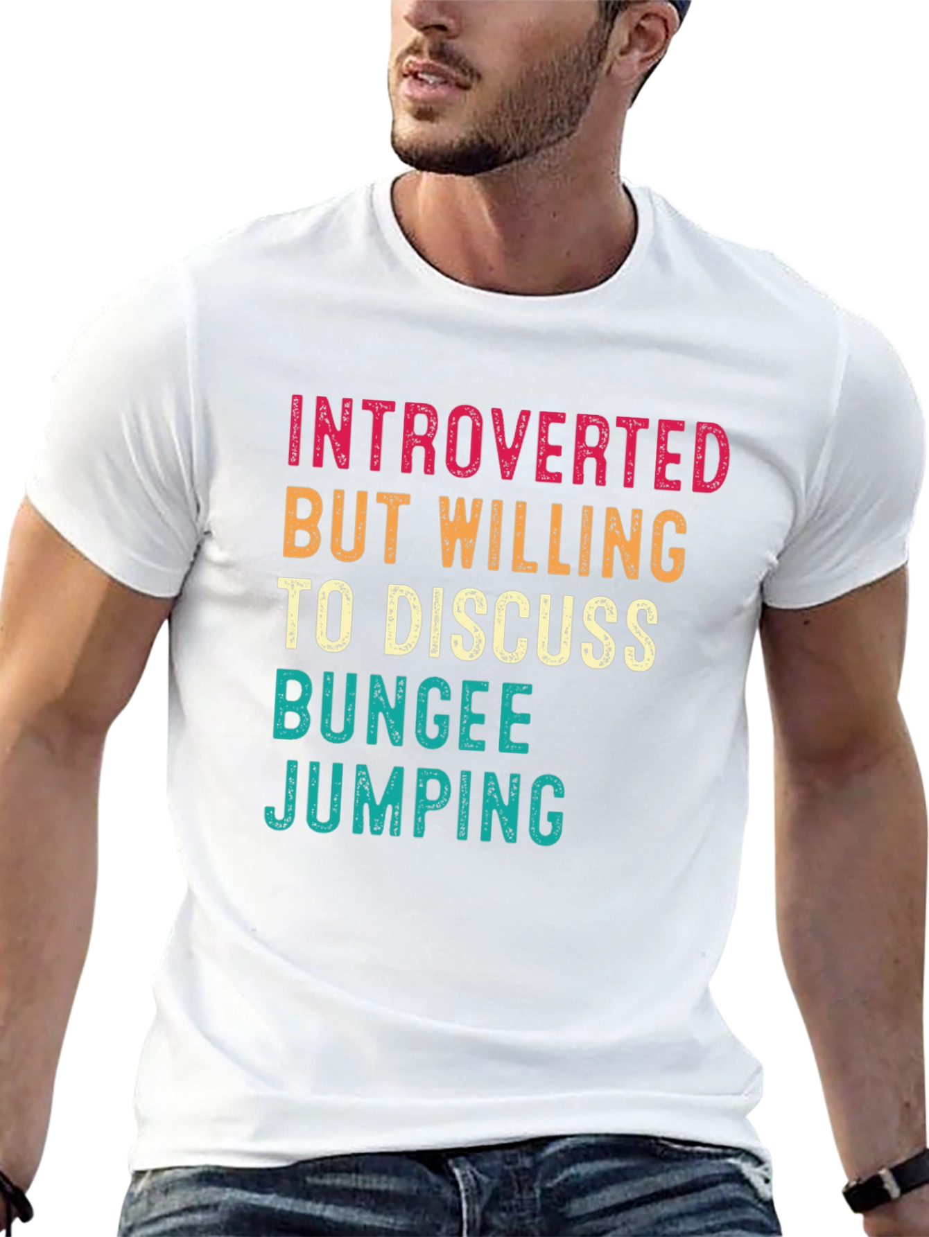 Introverted Bungee Jumping Graphic T-Shirt