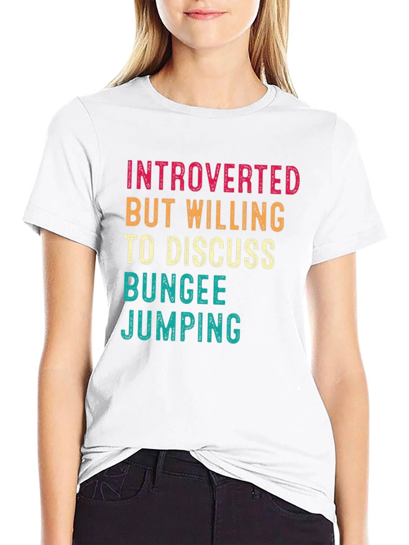 Introverted Bungee Jumping Graphic T-Shirt