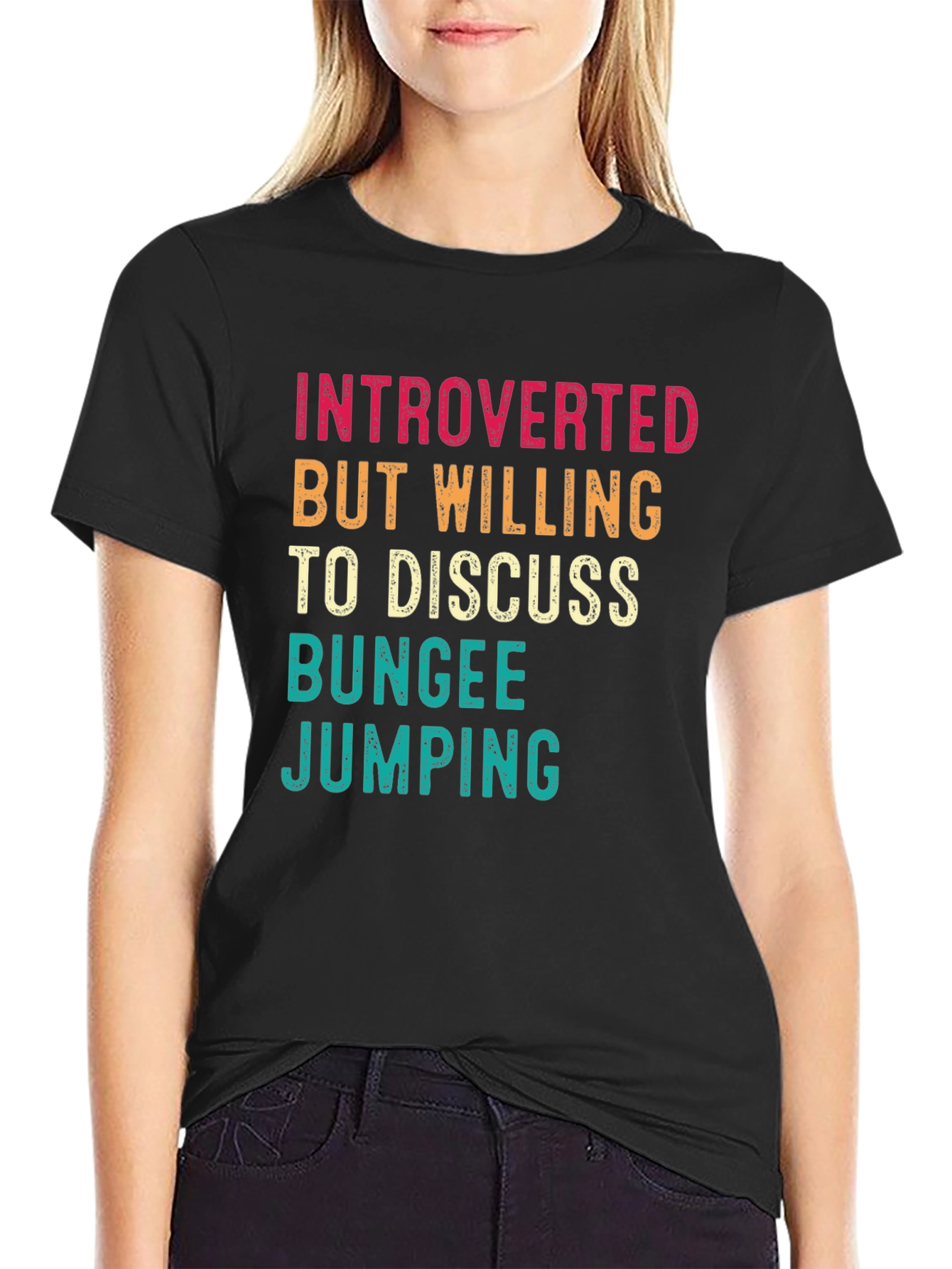 Introverted Bungee Jumping Graphic T-Shirt