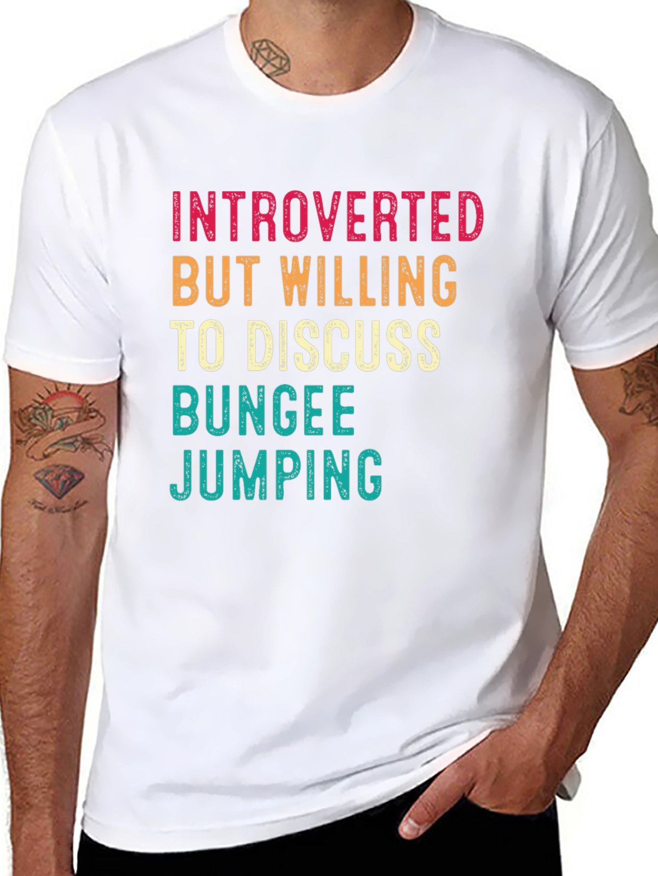 Introverted Bungee Jumping Graphic T-Shirt