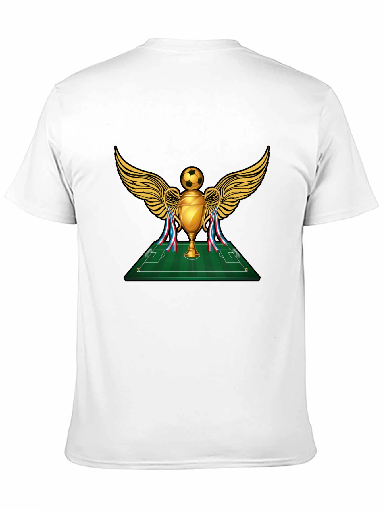 Soccer Trophy Graphic Tee - Black Cotton T-Shirt