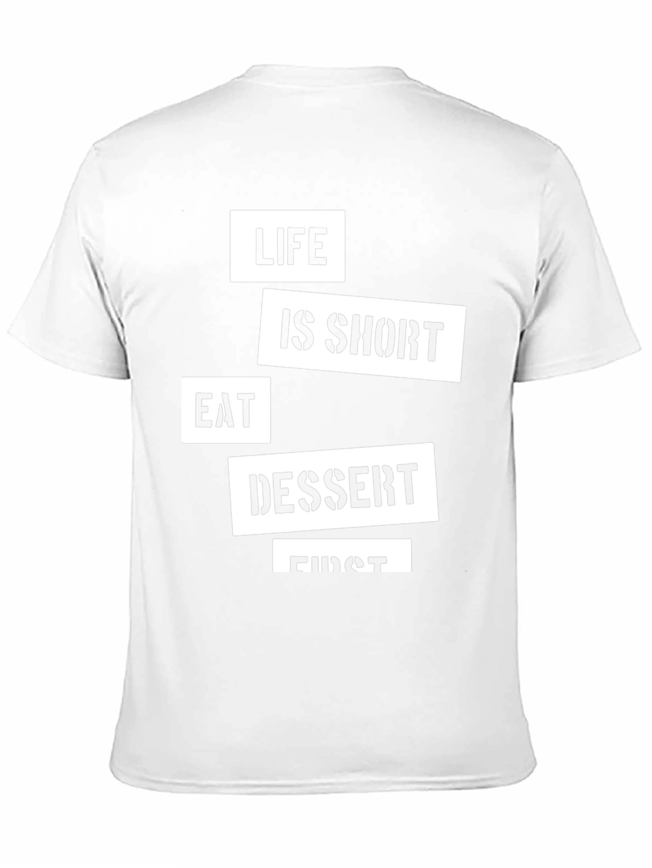 Life Is Short Eat Dessert First Black T-Shirt