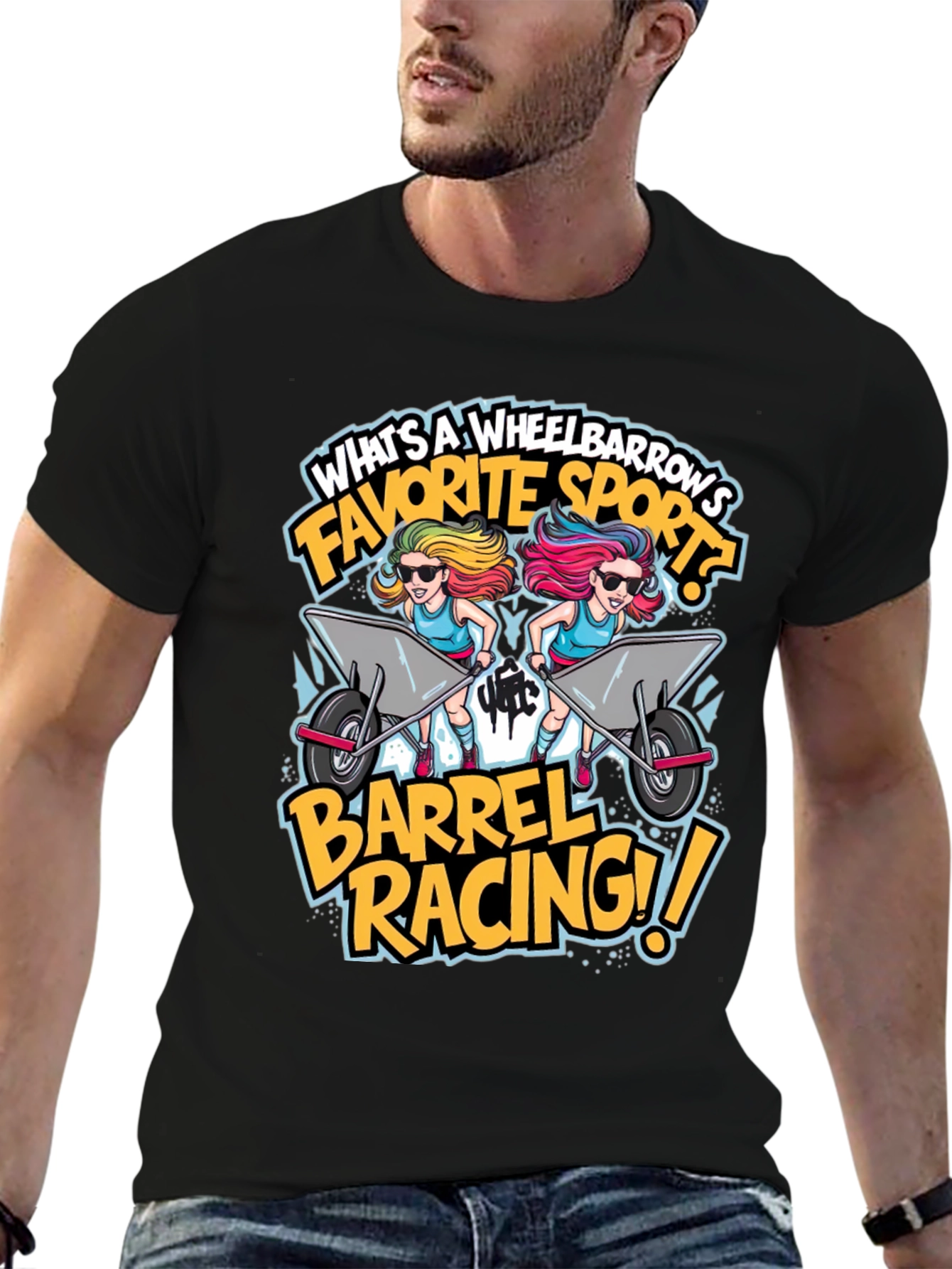 Wheelbarrow Barrel Racing Graphic Tee