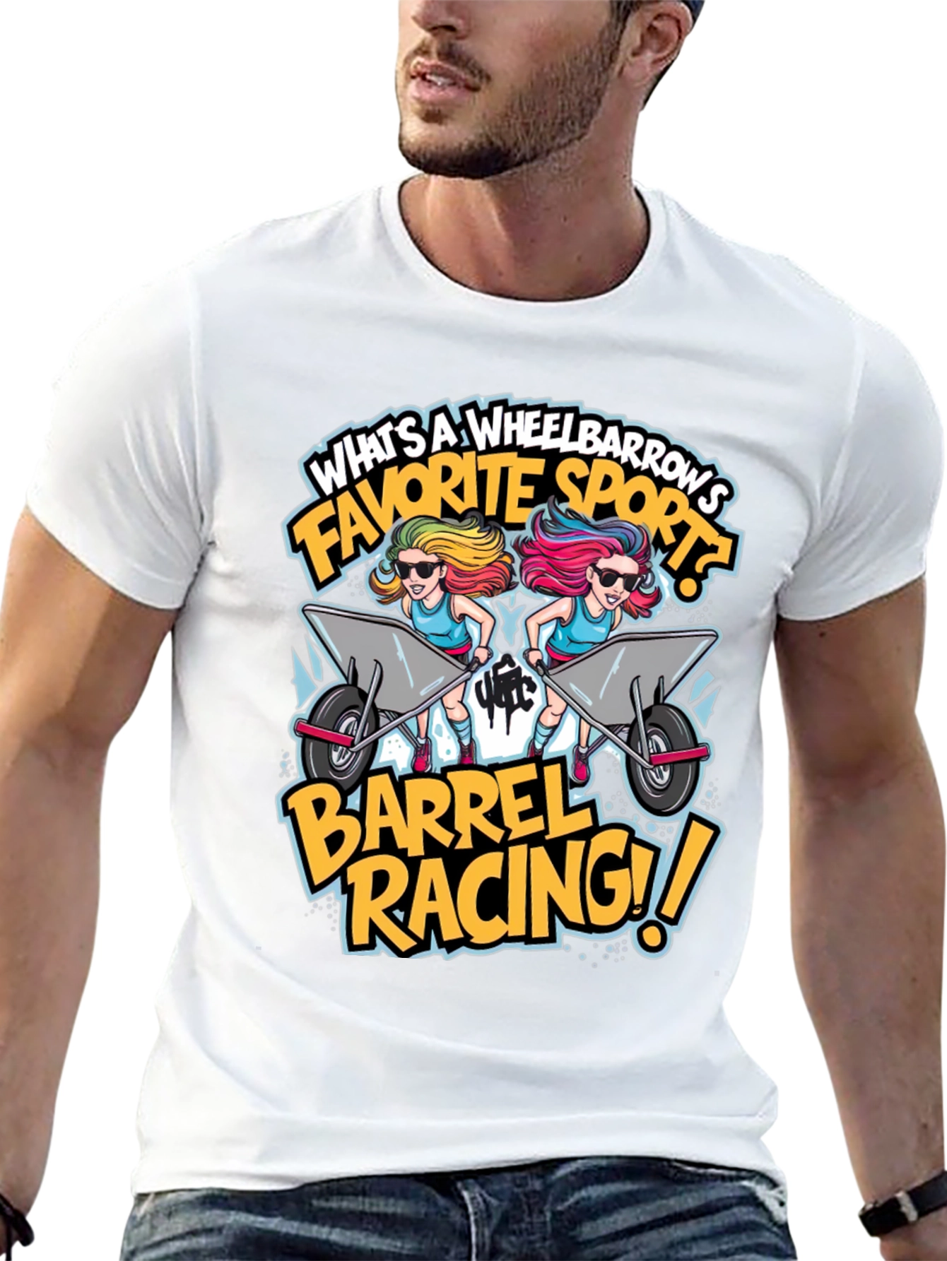 Wheelbarrow Barrel Racing Graphic Tee