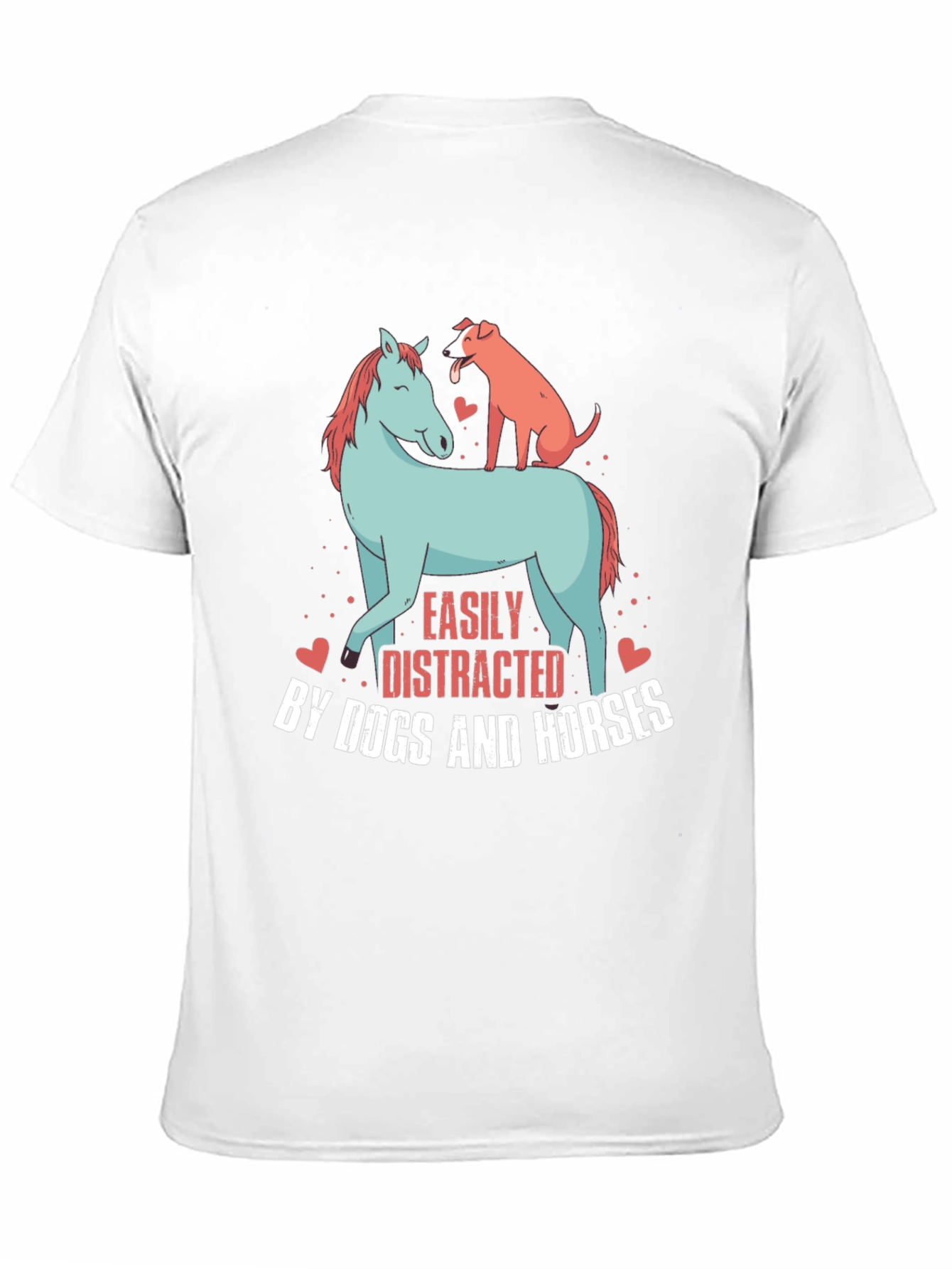 Easily Distracted By Dogs & Horses Graphic Tee