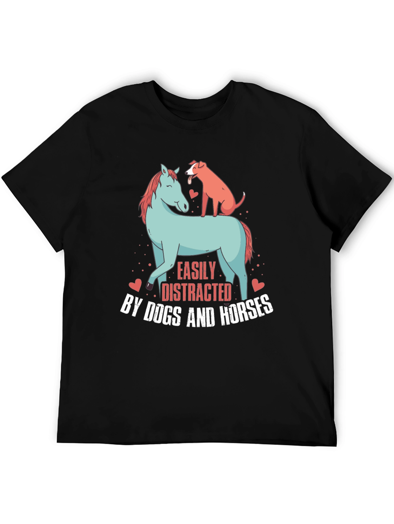 Easily Distracted By Dogs & Horses Graphic Tee
