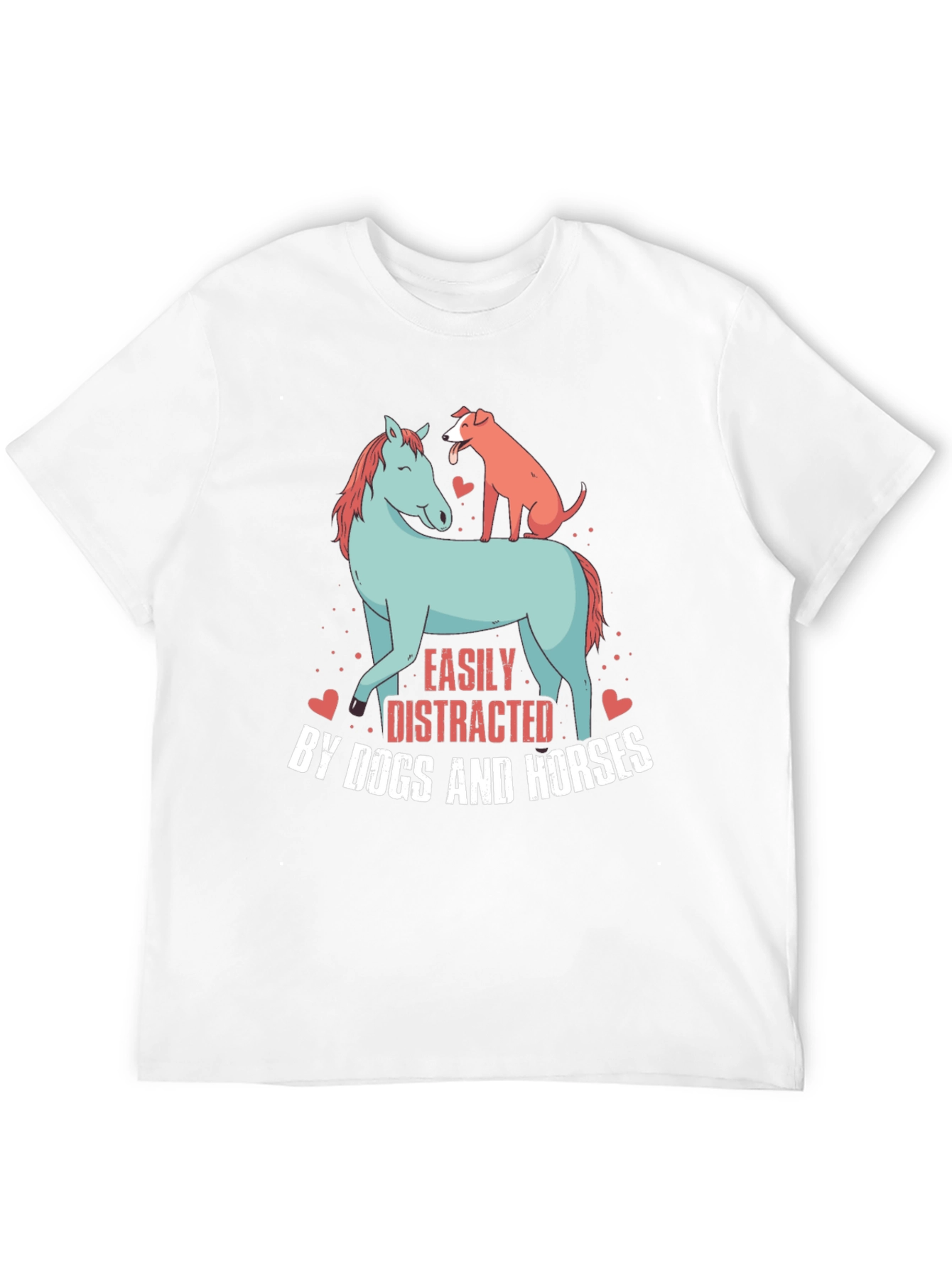 Easily Distracted By Dogs & Horses Graphic Tee