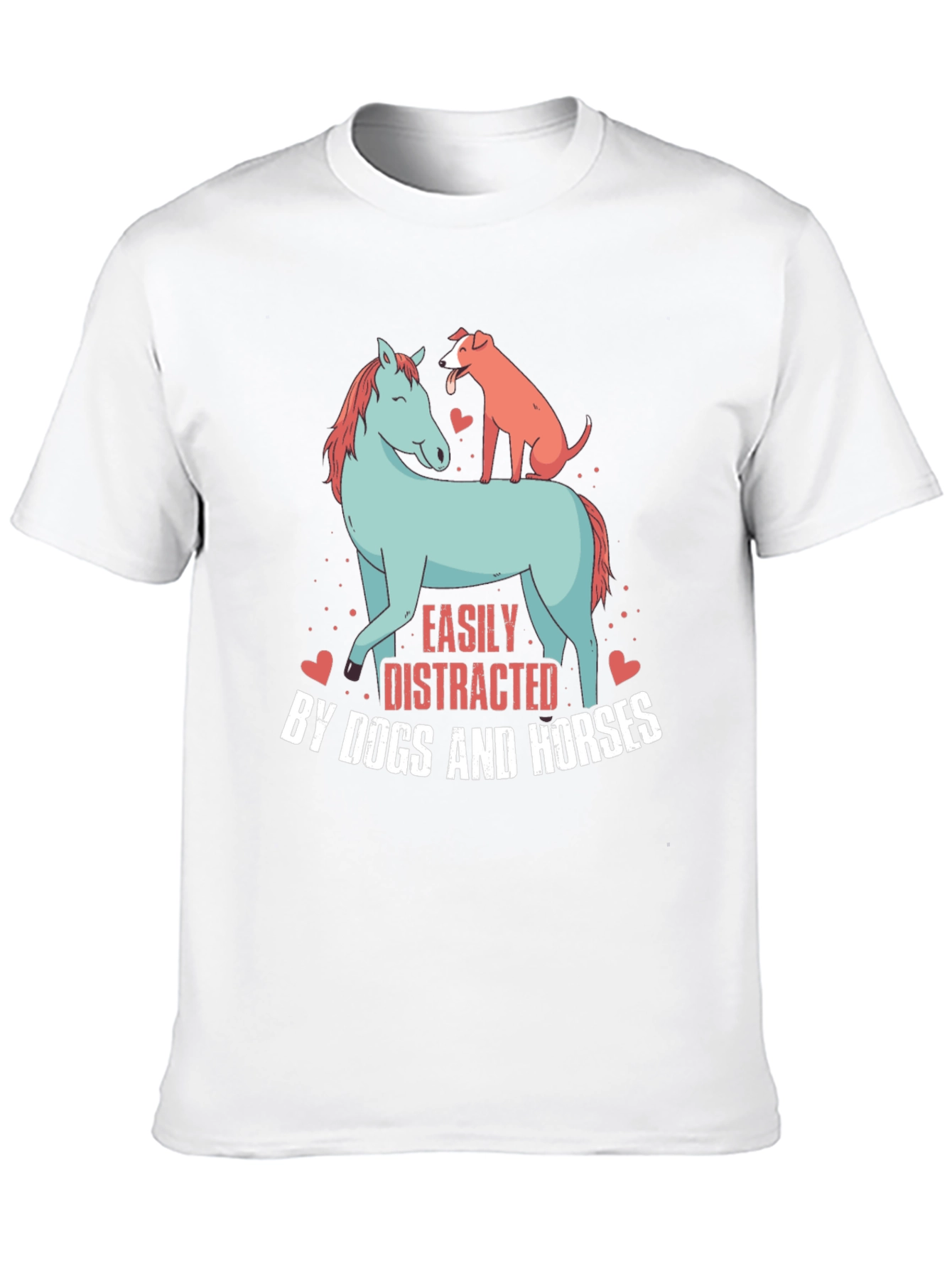 Easily Distracted By Dogs & Horses Graphic Tee