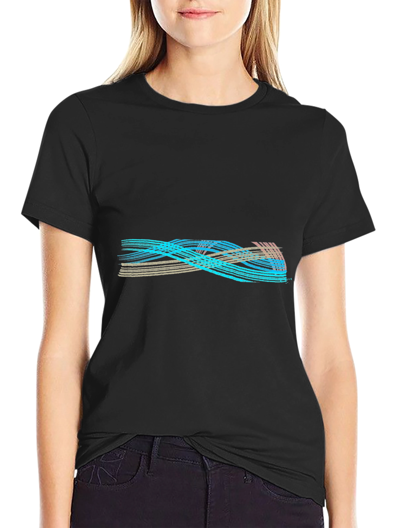 Abstract Lines Graphic Tee - Casual Comfort