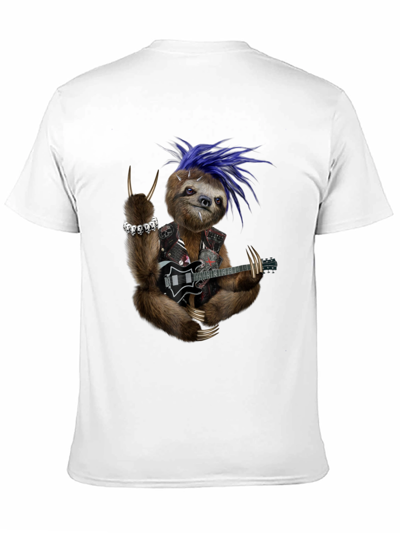Rocking Sloth T-Shirt - Heavy Metal Animal Tee