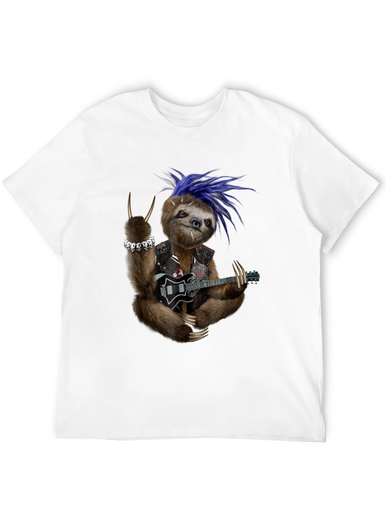 Rocking Sloth T-Shirt - Heavy Metal Animal Tee