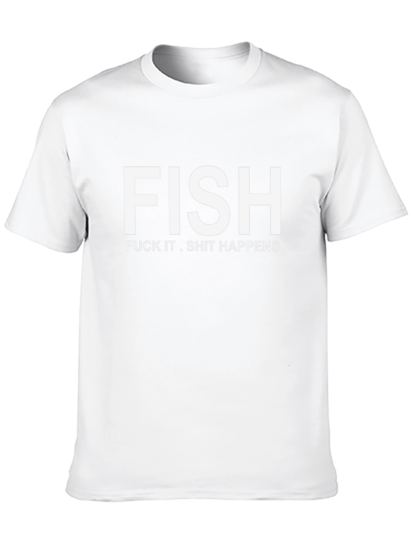 FISH Funny Graphic Black T-Shirt