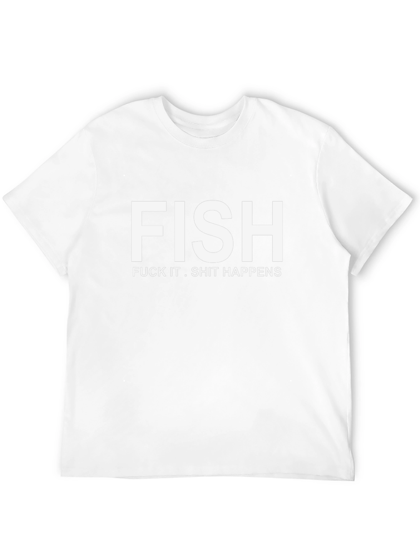 FISH Funny Graphic Black T-Shirt