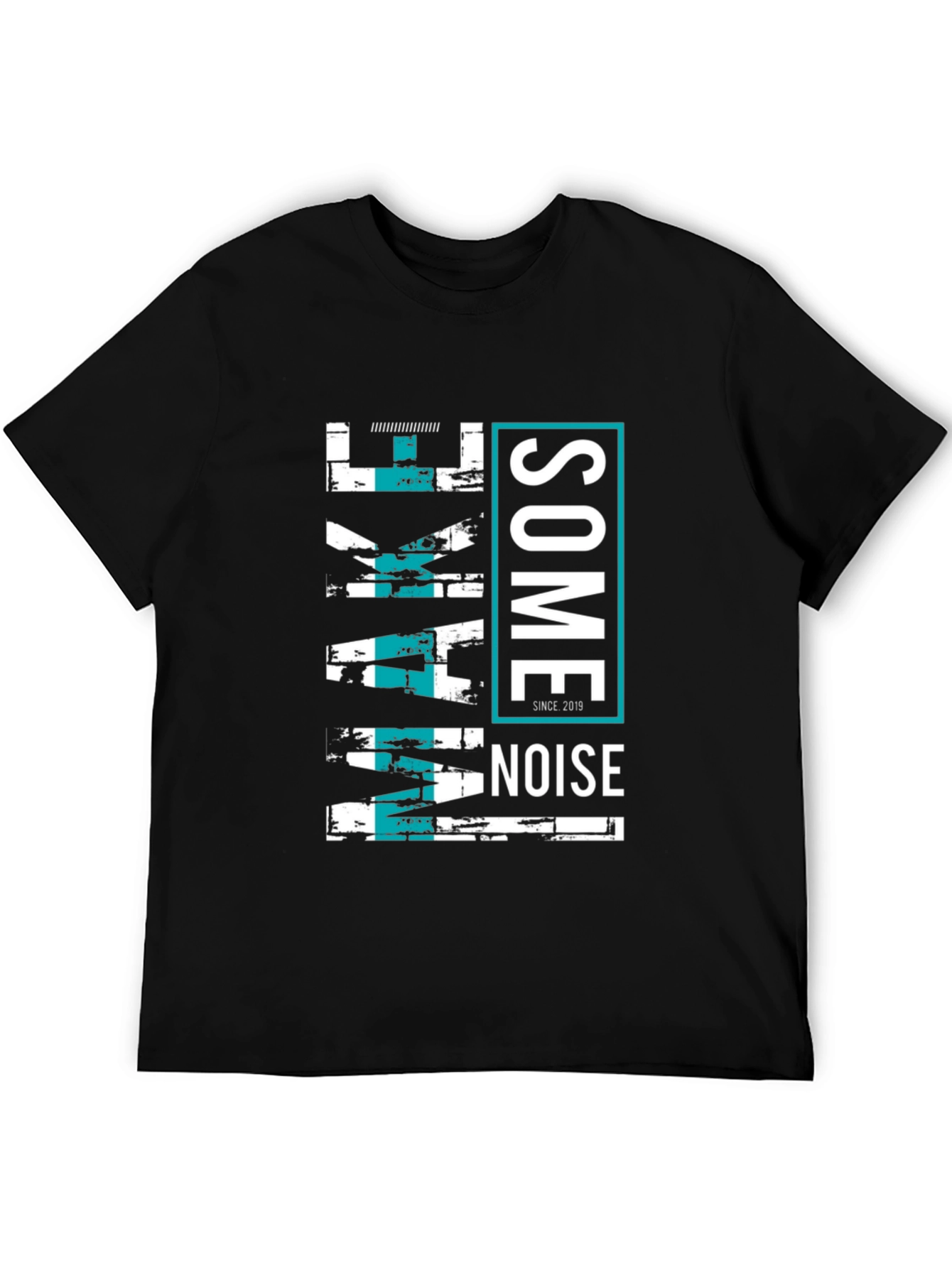 Make Some Noise Graphic Tee - Black Casual T-Shirt