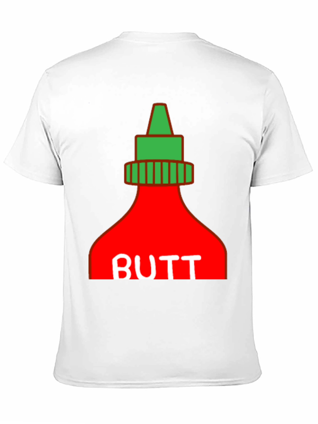 Humorous BUTT Sriracha Graphic T-Shirt - Black