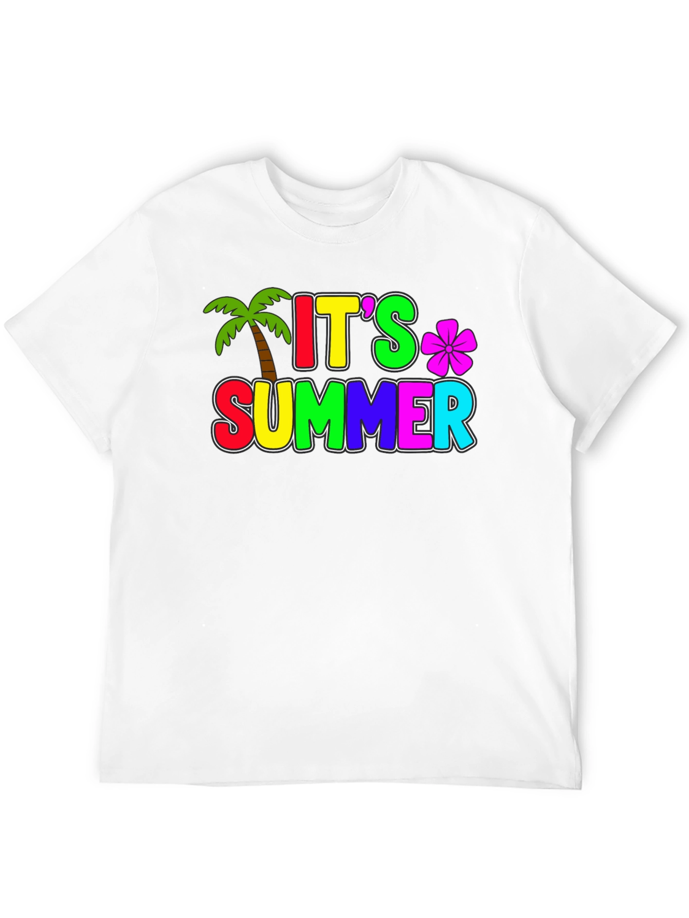 Its Summer Black T-Shirt