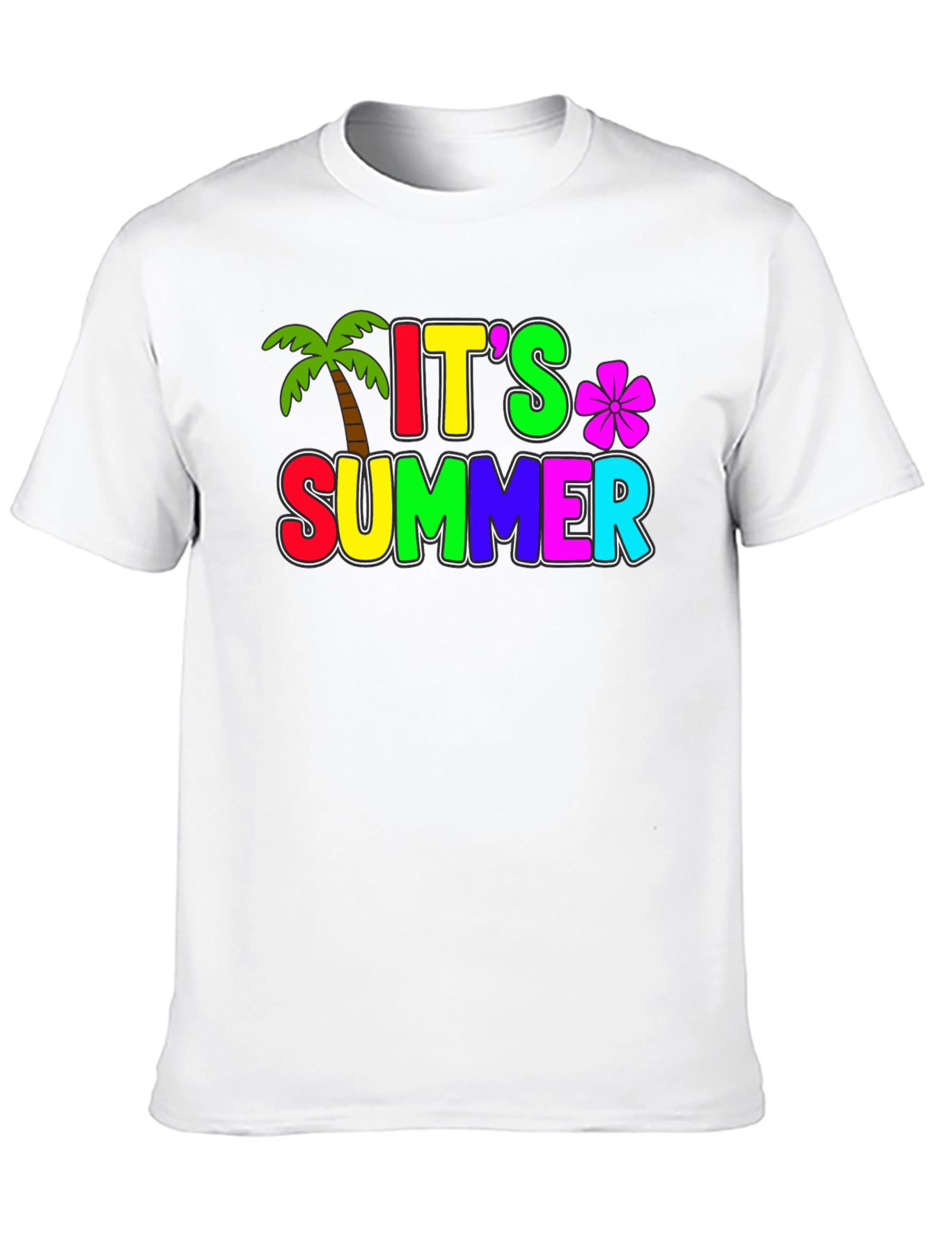 Its Summer Black T-Shirt