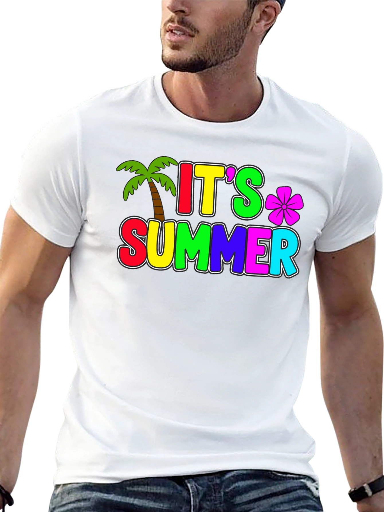Its Summer Black T-Shirt