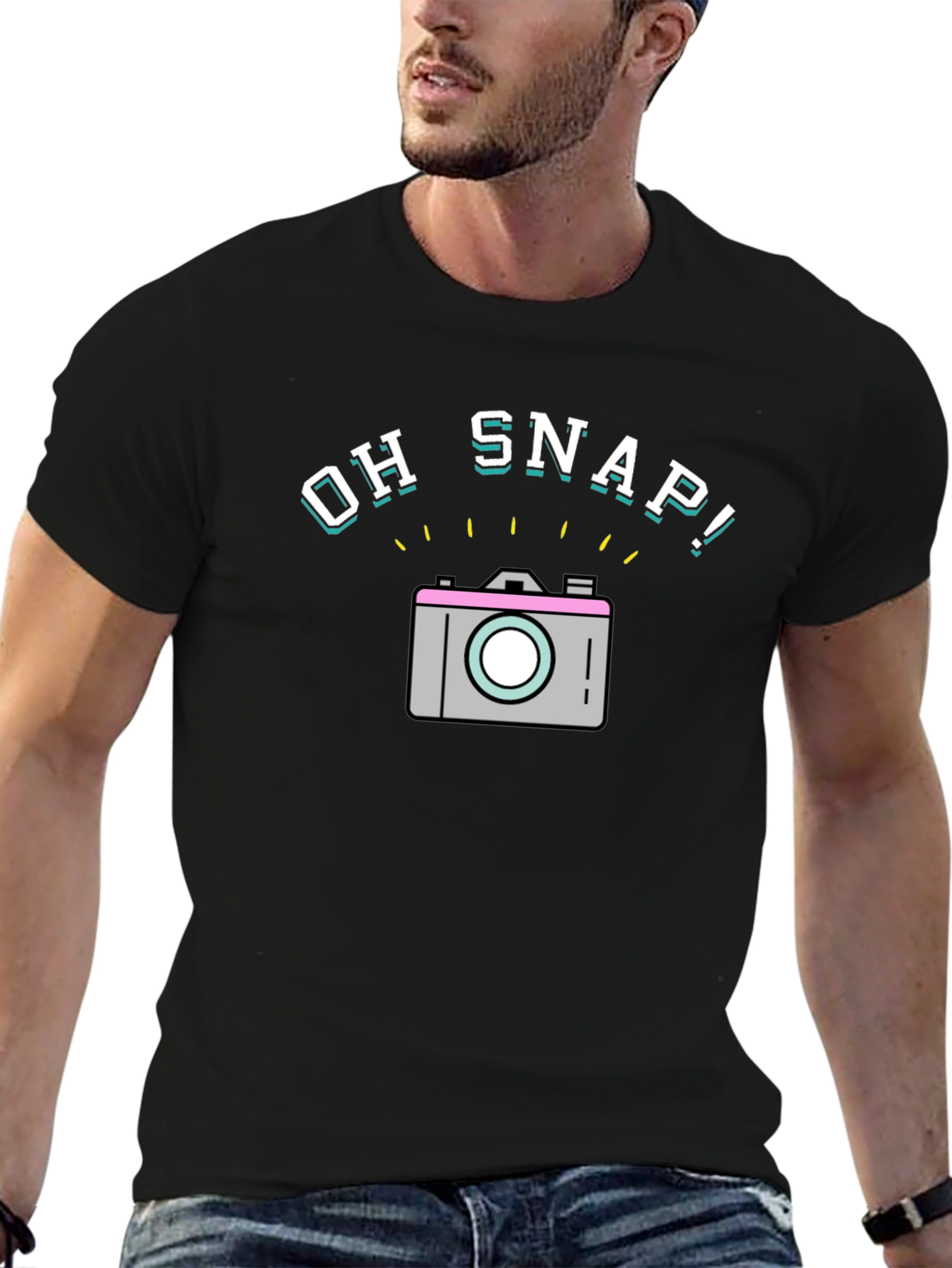 Oh Snap! Graphic T-Shirt - Trendy Camera Design