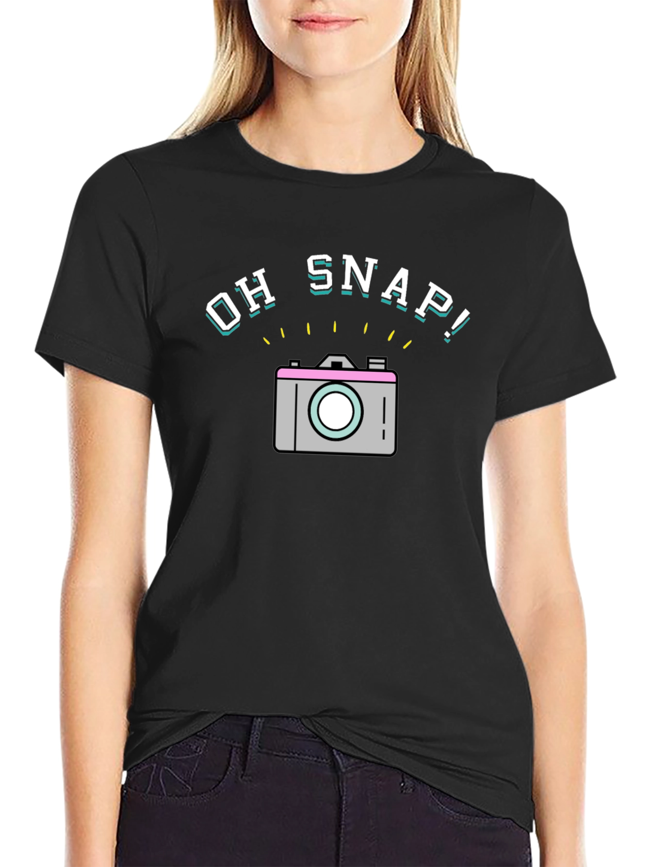 Oh Snap! Graphic T-Shirt - Trendy Camera Design