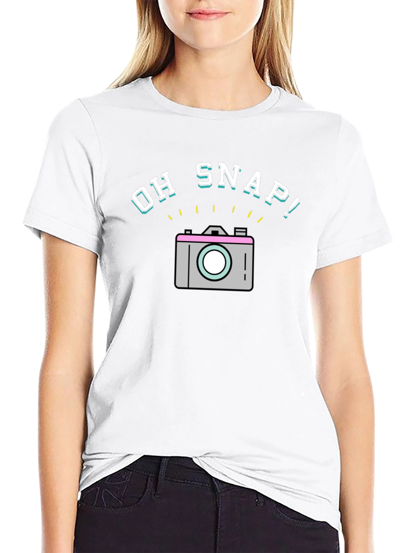 Oh Snap! Graphic T-Shirt - Trendy Camera Design